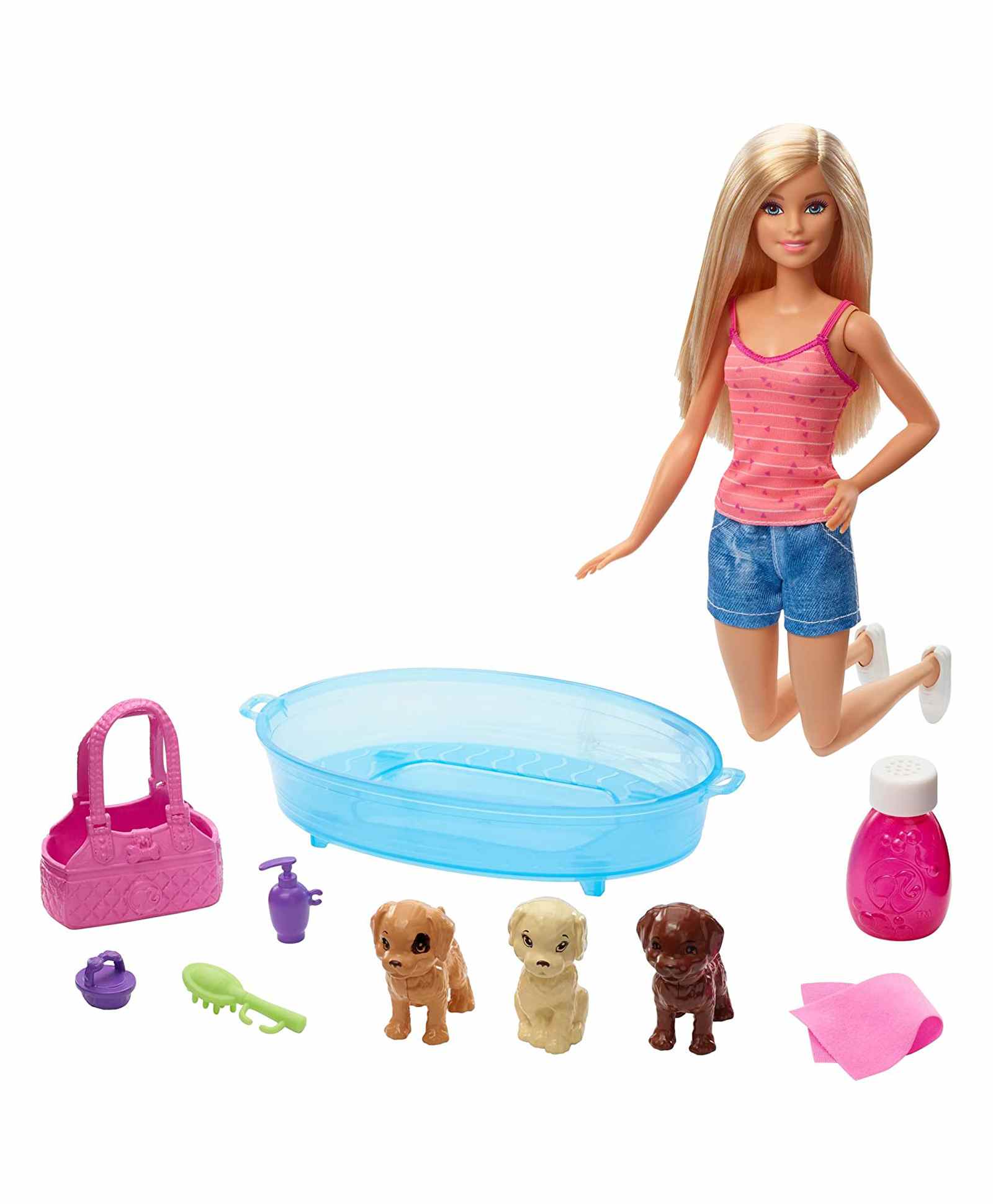 Barbie Pet Dogs Wash Accessories Set Multicolour - Height 29 cm-picture-17