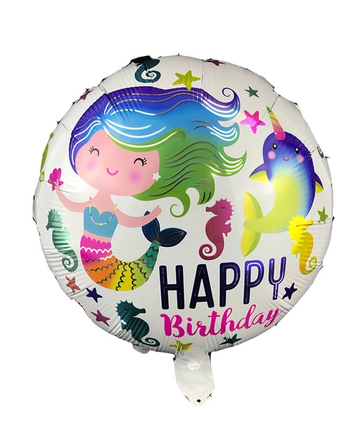 Funcart Little Mermaid Round Foil Balloon Multicolor - 18 Inches-picture-8