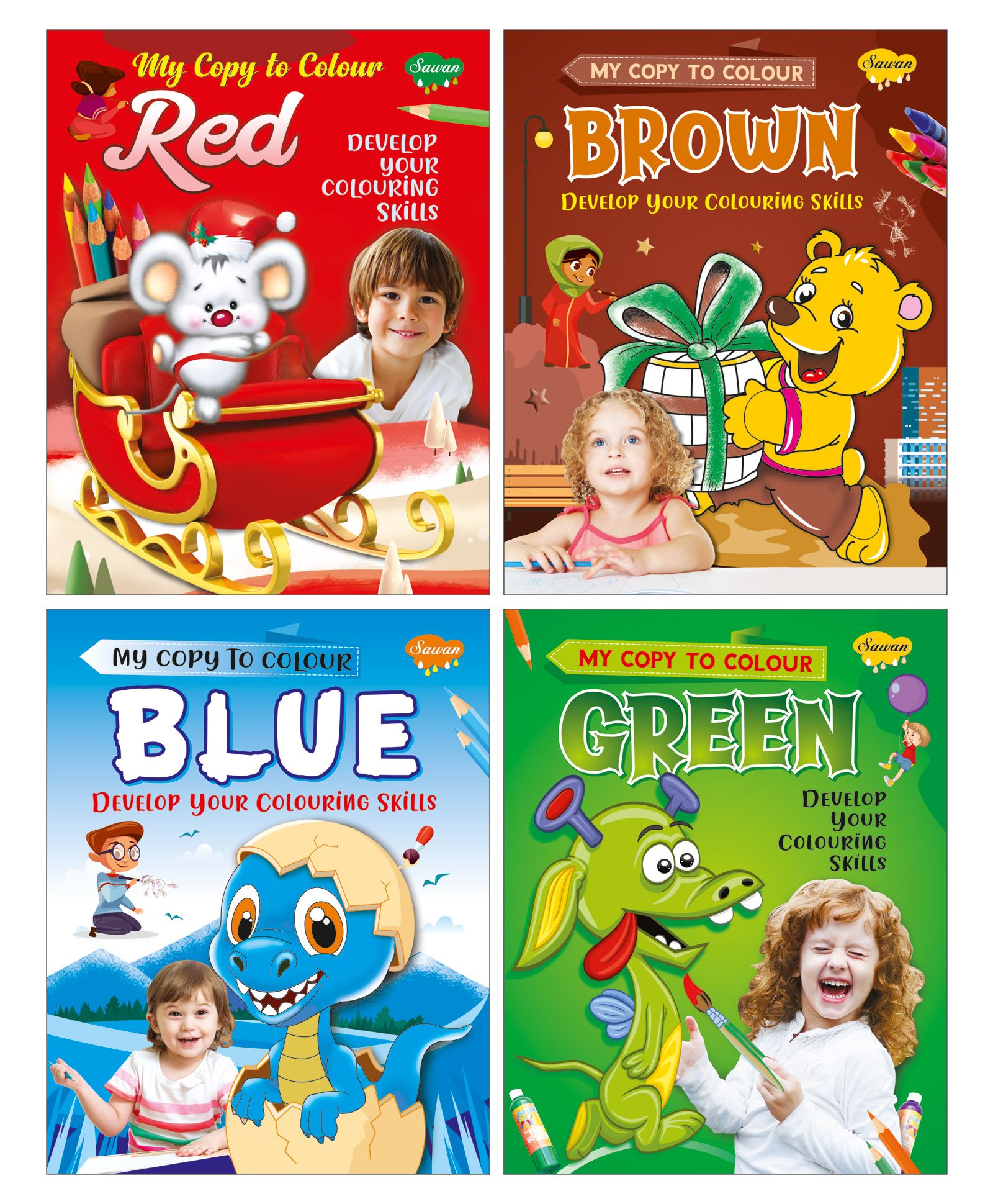 Sawan My Copy to Colour Books Set of 4 - English-picture-24