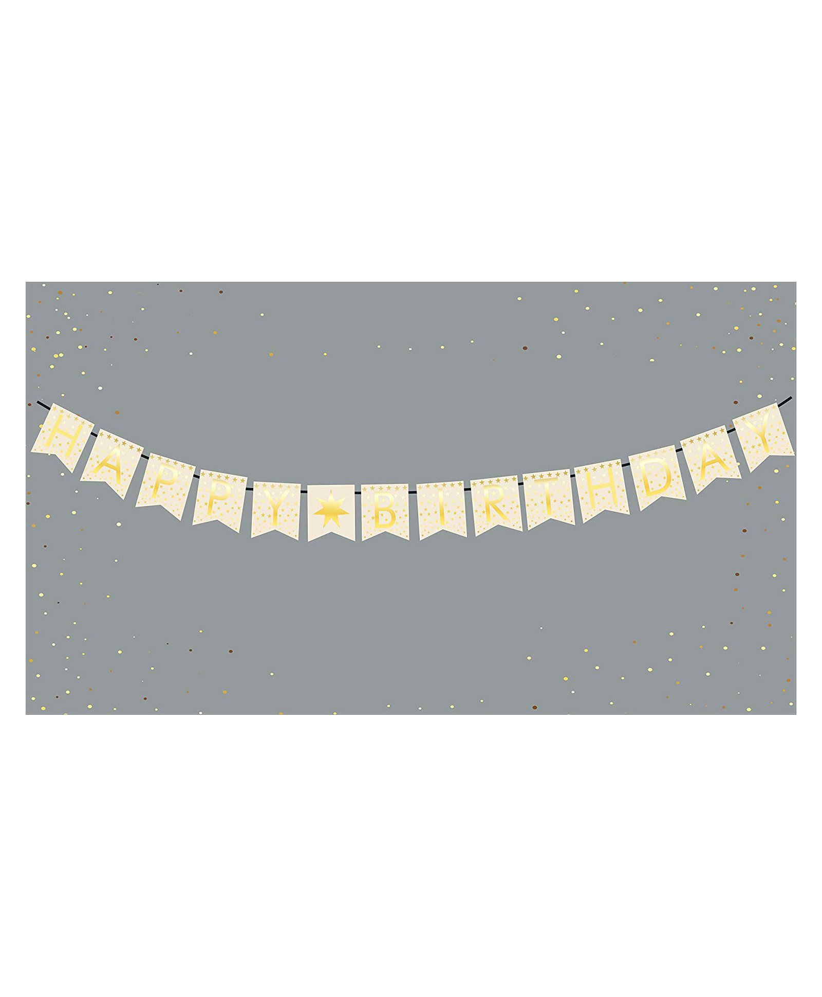Syga Happy Birthday Banner - White Yellow-image-29