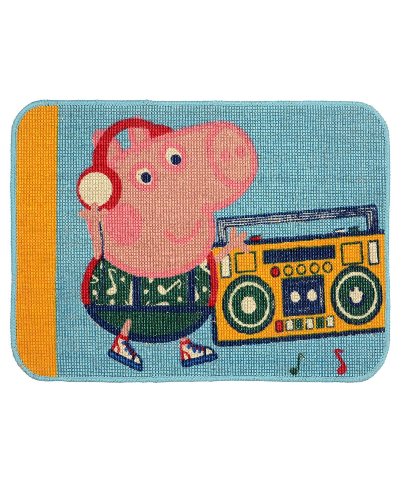 Saral Home Peppa Pig Printed Anti Slip Rubber Door Mat -Blue-image-13