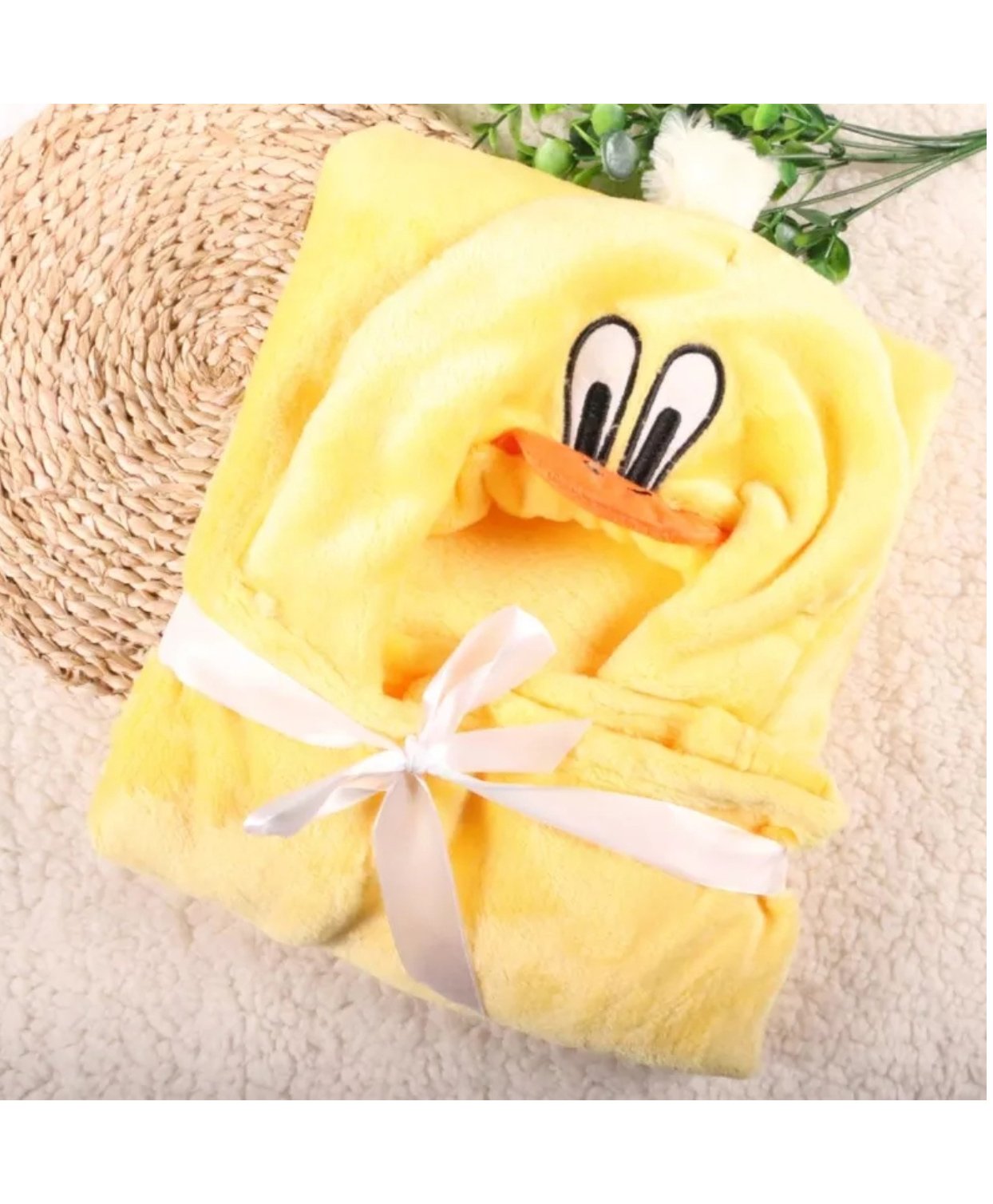 Brandonn Hooded Baby Wrapper Cum Blanket - Yellow Tweety-picture-16