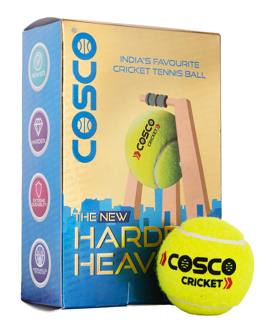 Cosco Cricket Tennis Ball - 6 Balls In One Box Green-image-31