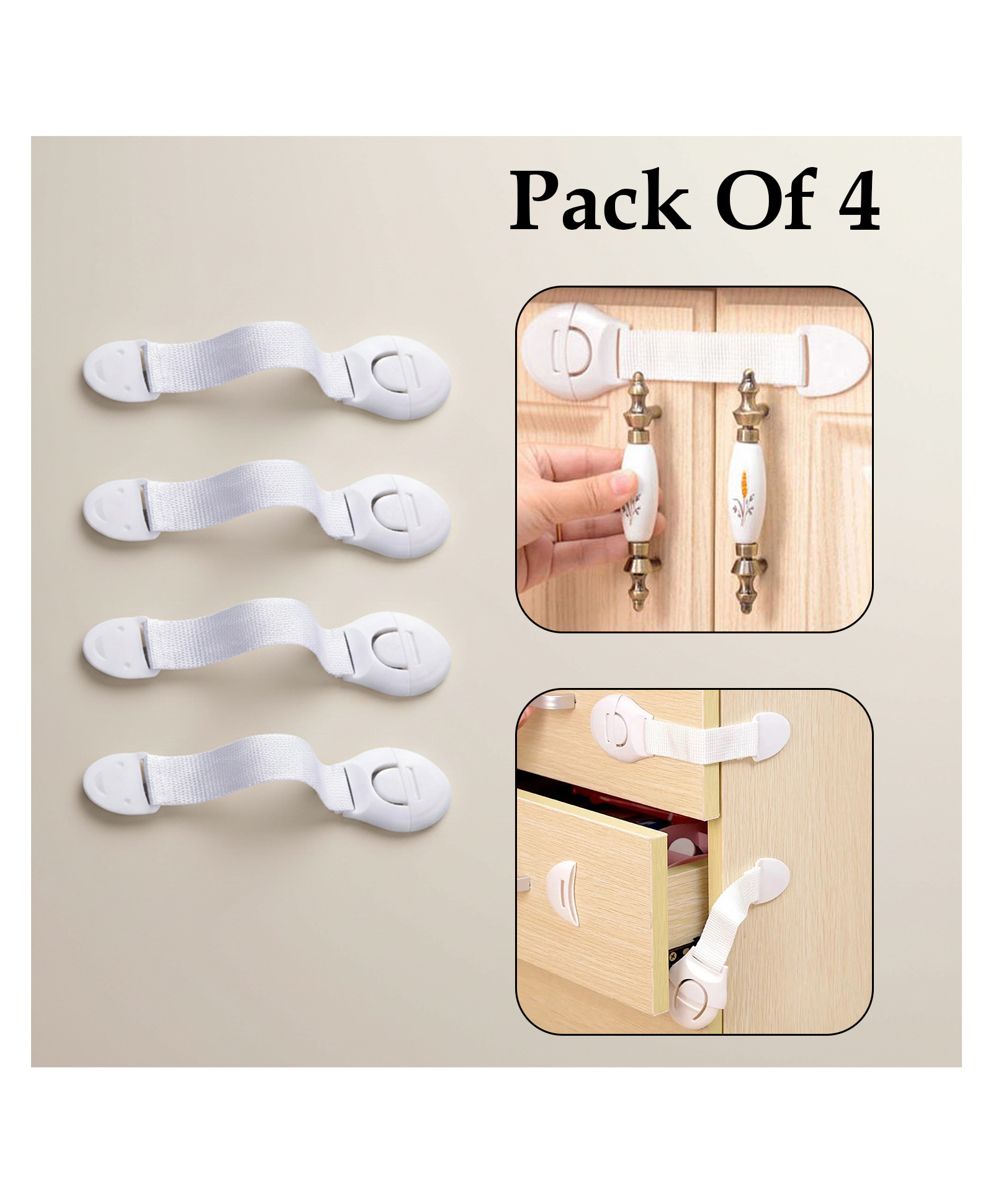 Syga Infant Safety Lock White - Pack of 4-image-27