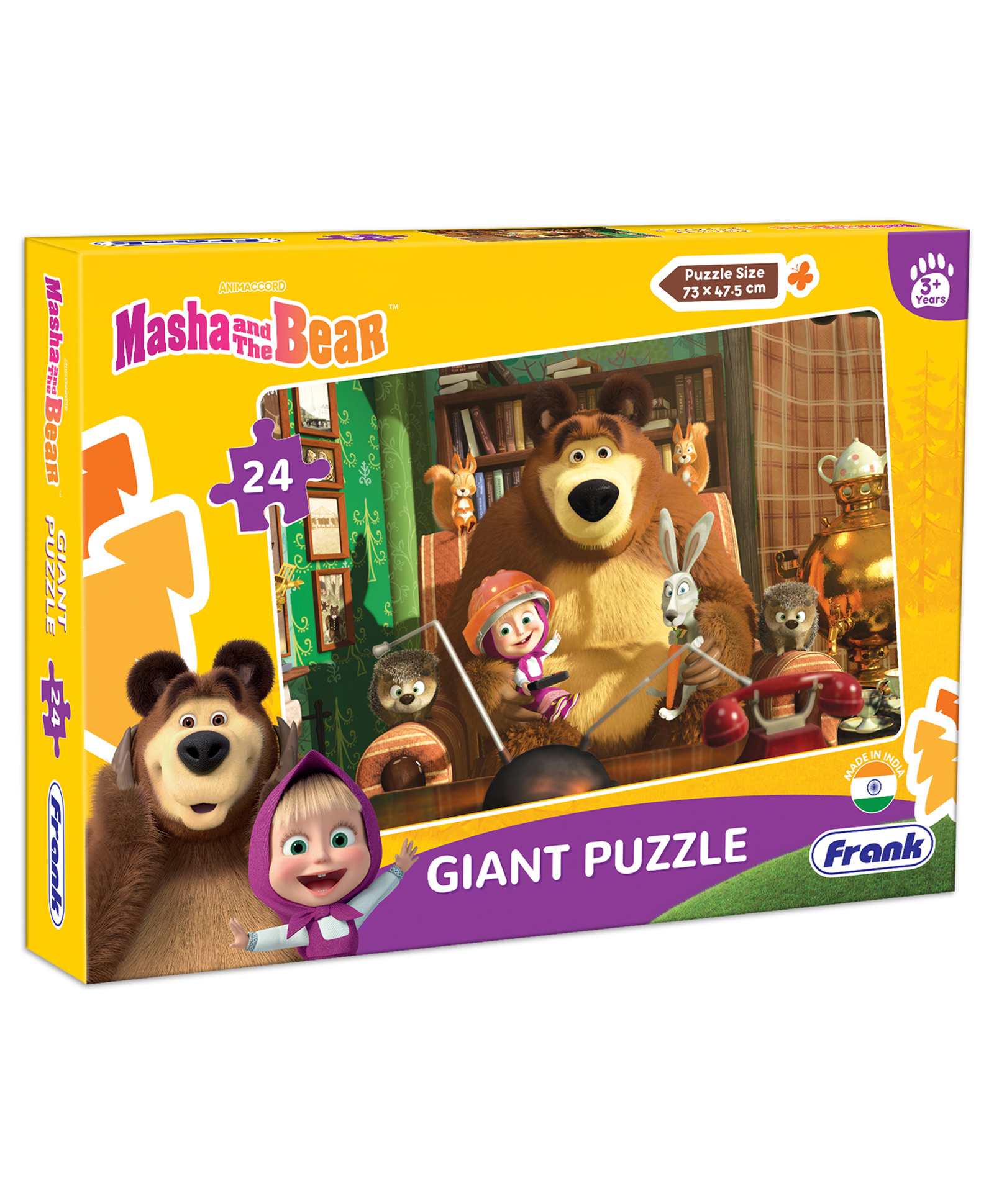 Frank Masha and the Bear Giant Floor Jigsaw Puzzle Multicolour-24 Pieces  Online India, Buy Puzzle Games & Toys for (3-6 Years) at  -  2833361