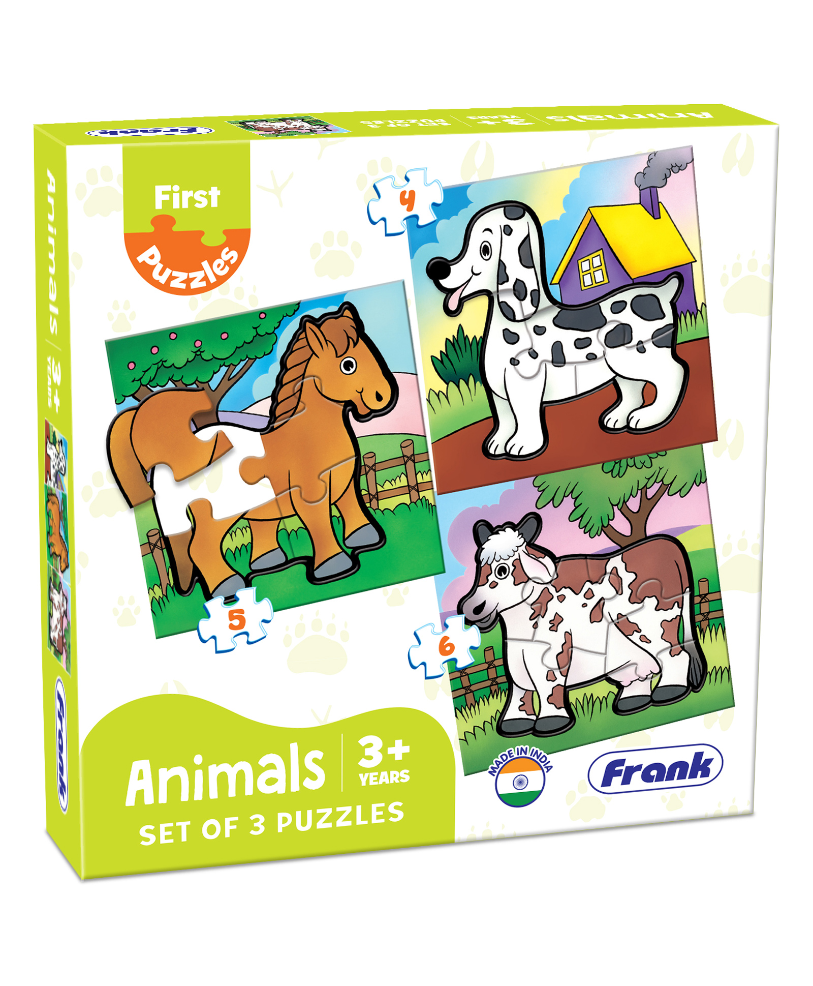 Frank Play And Learn Animals Jigsaw Puzzle Set of 3 - 15 Pieces-image-46