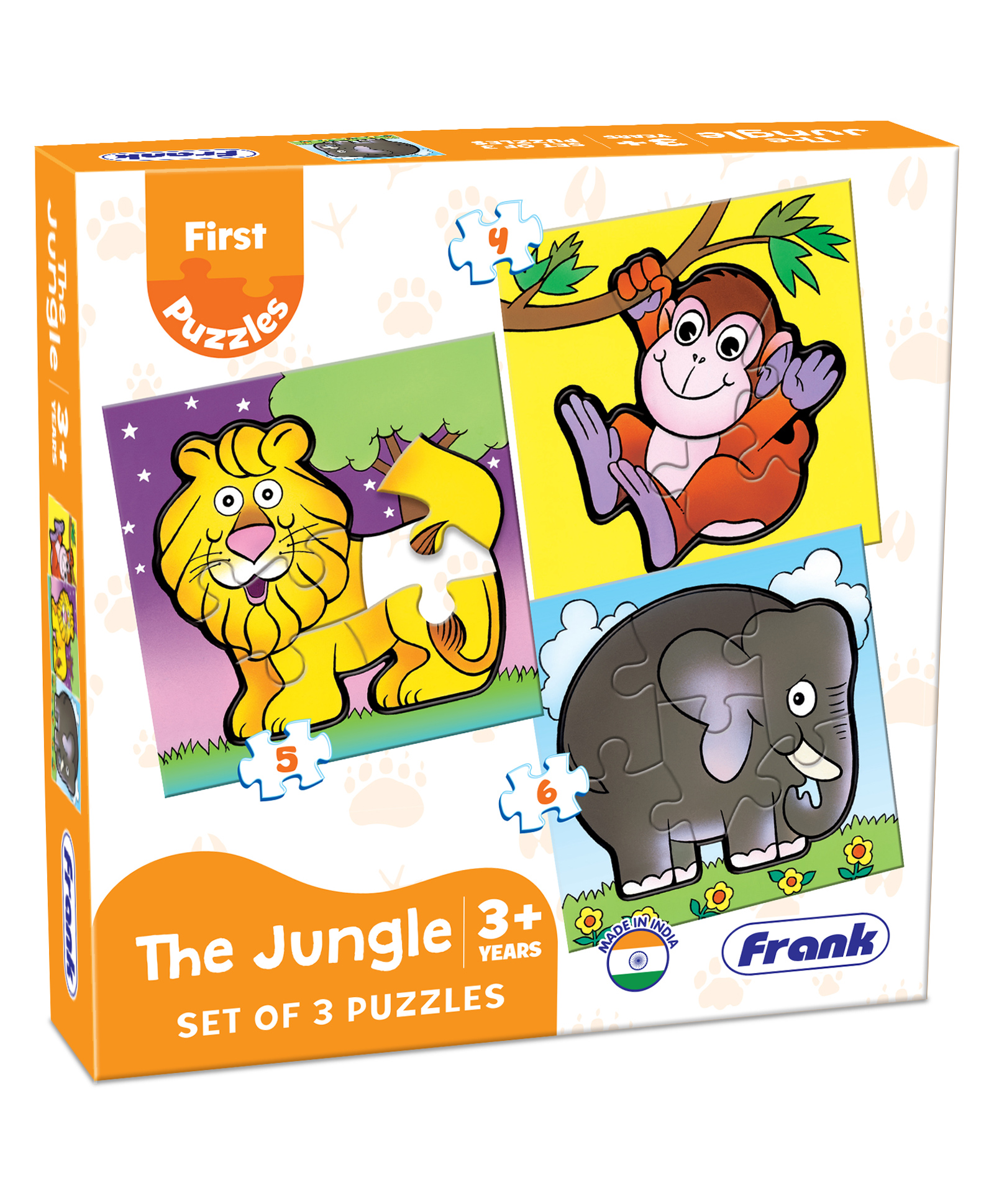 Frank Play And Learn The Jungle Jigsaw Puzzle Multicolour Set of 3 - 15  Pieces Online India, Buy Puzzle Games & Toys for (3-6 Years) at   - 2833600