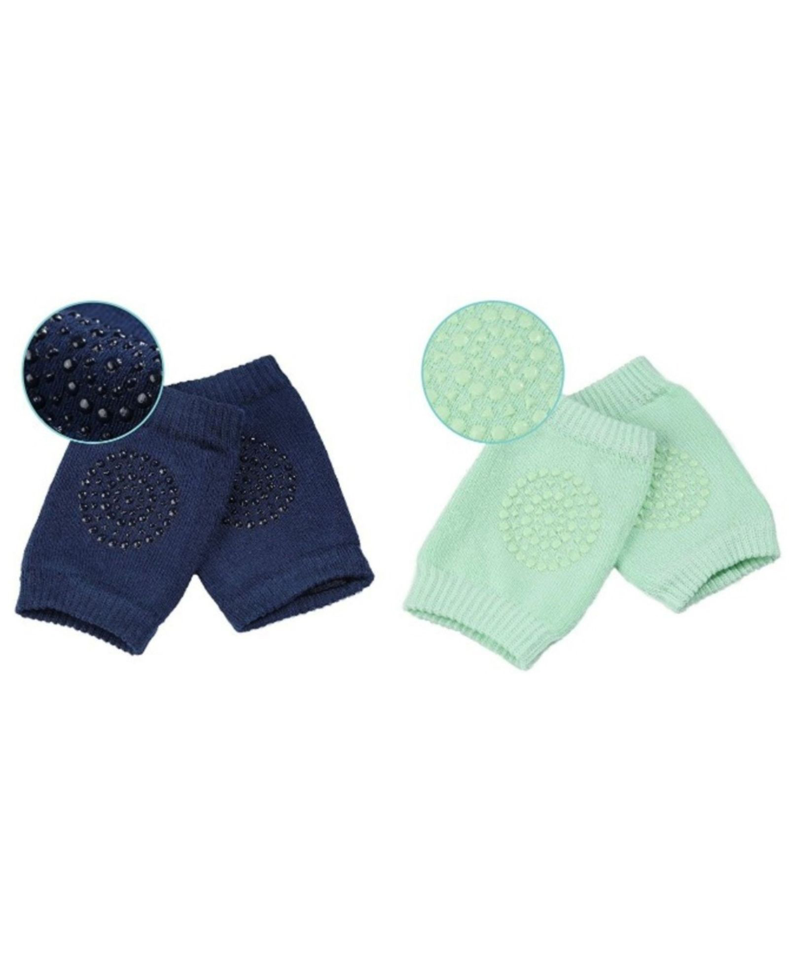 Babymoon Baby Knee pads AntiSlip Stretchable KneeCap Elbow Safety Protector Set Of 2- Blue & Turquoise-picture-38