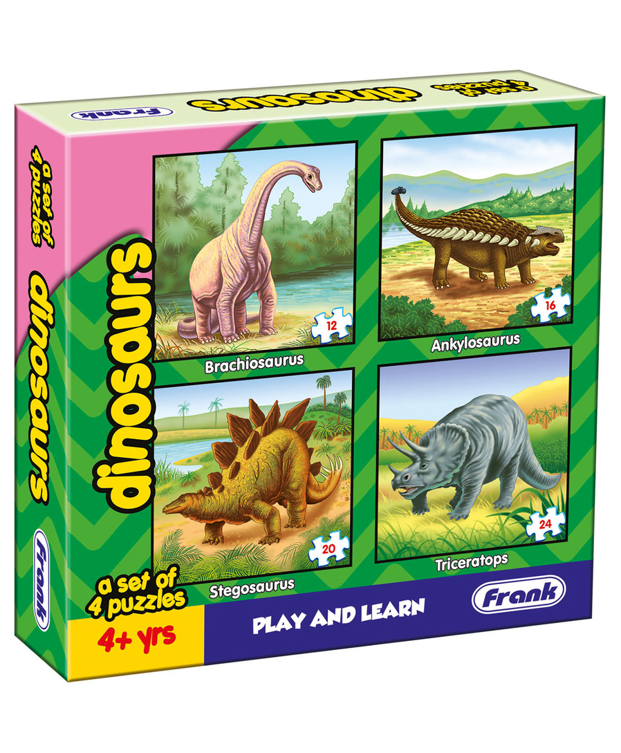 Frank Dinosaurs Jigsaw Puzzle Multicolour Set of 4(72 Pieces)for kids above 6+ Years - 11602-image-14