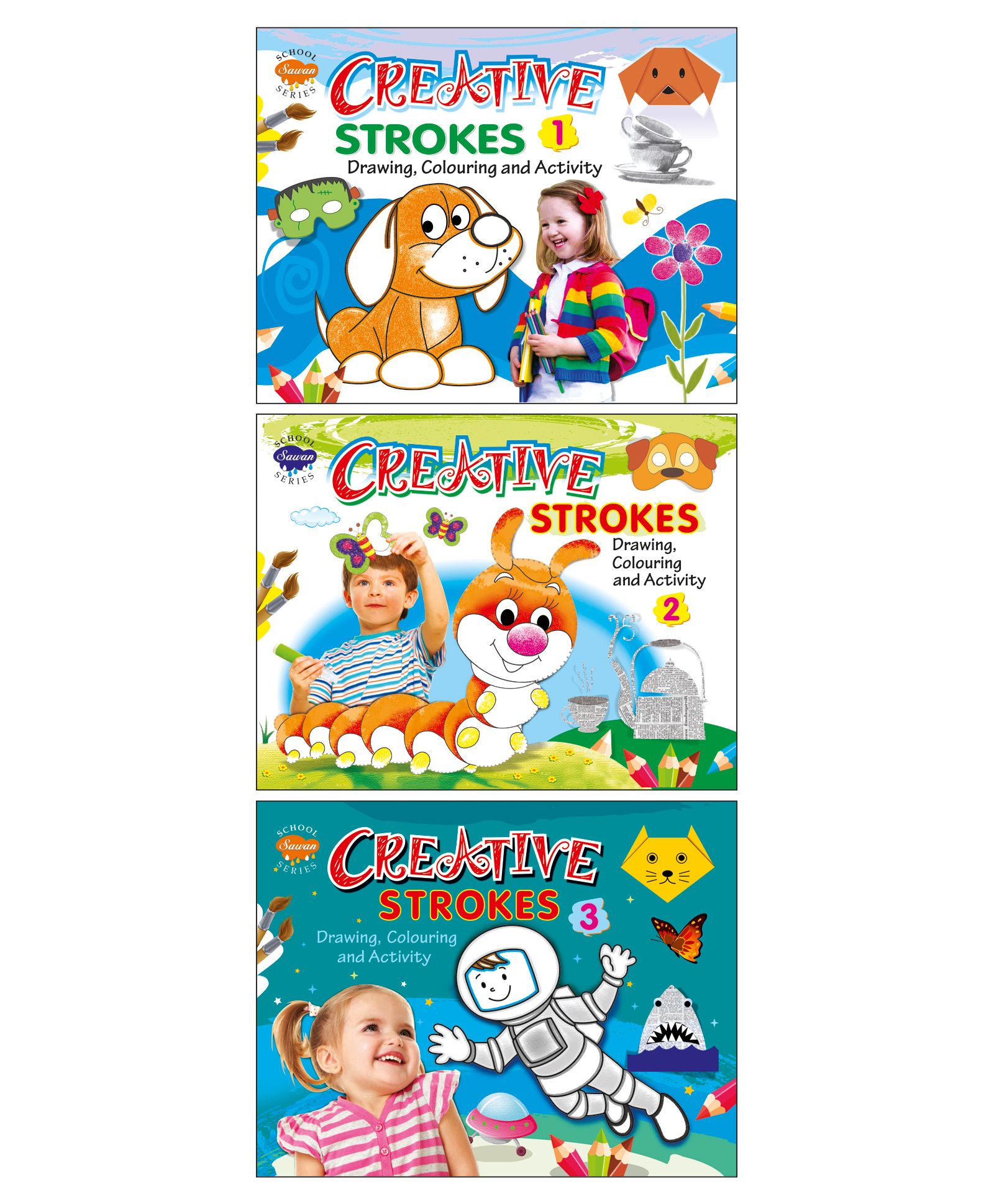 Colouring and Activity Books Set of 3 - English-image-24