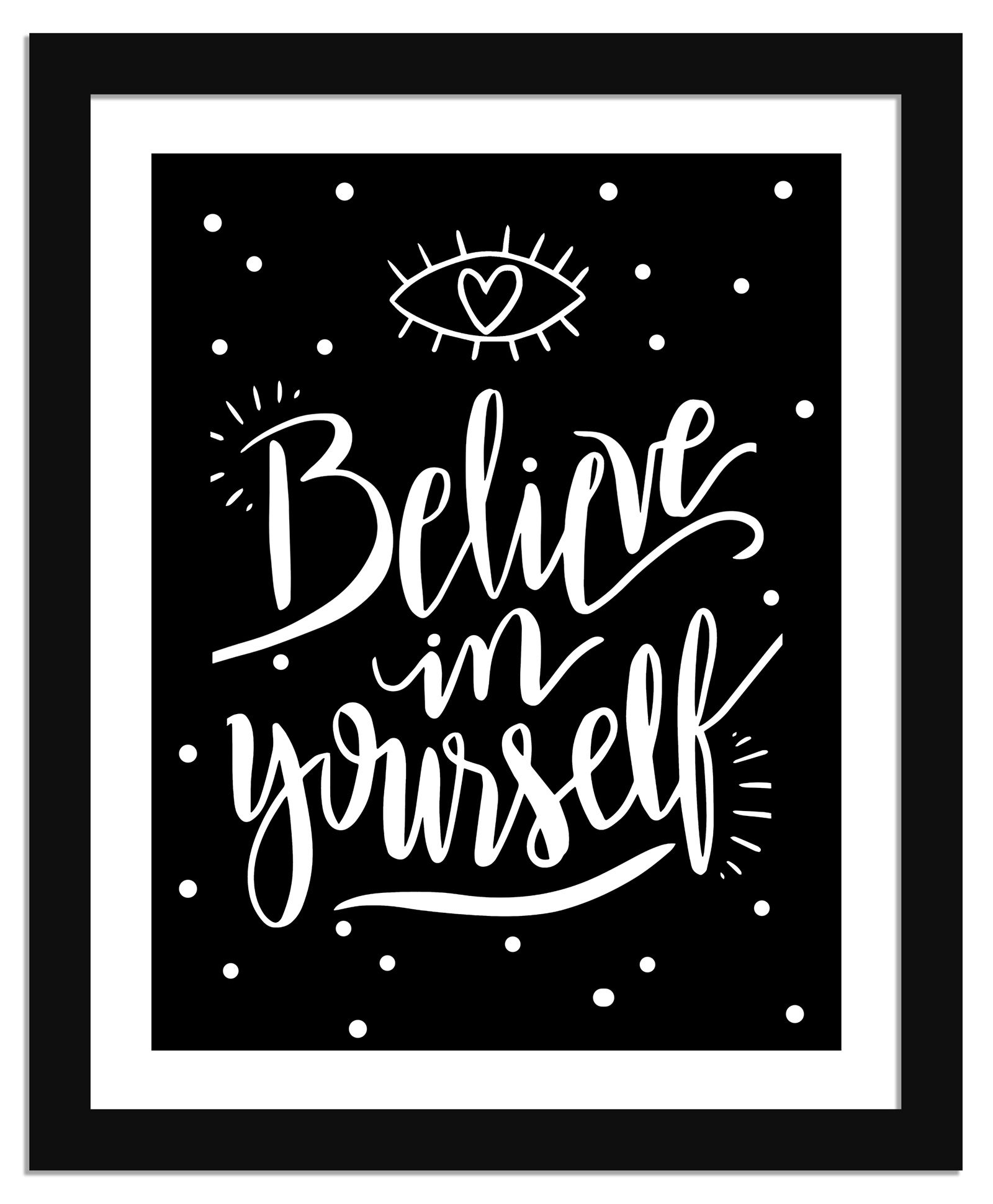 Wens Framed Poster Believe in Yourself - Black-image-44