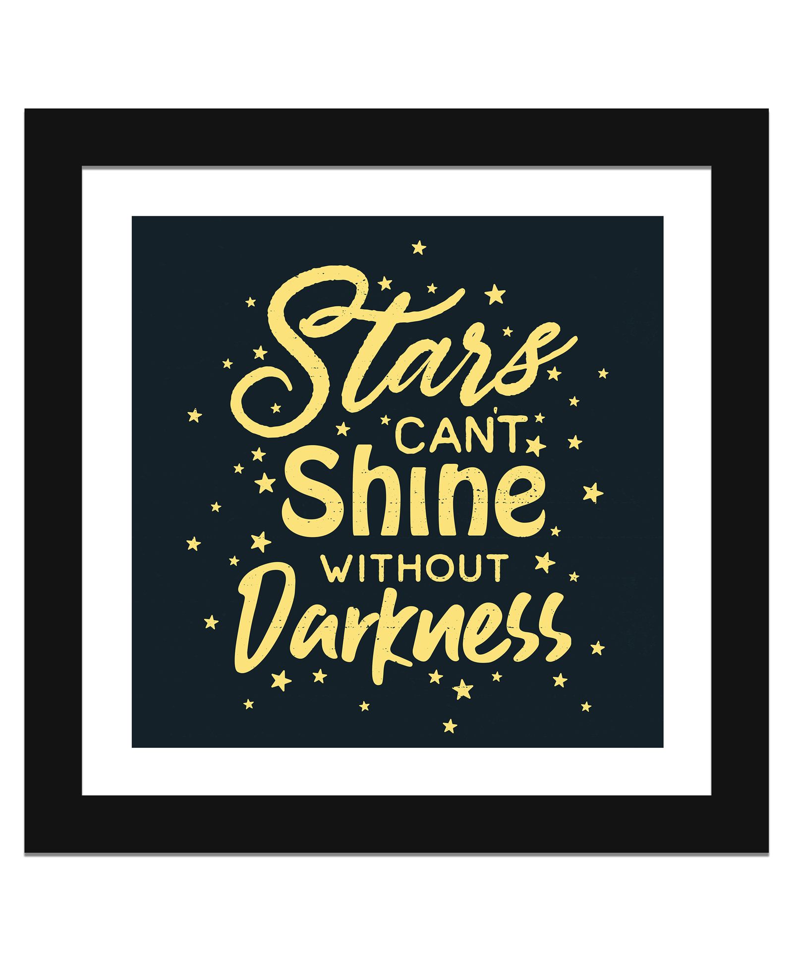 Wens Motivational Quotes Frame Star Can't Shine Print Print - Multicolor-image-18