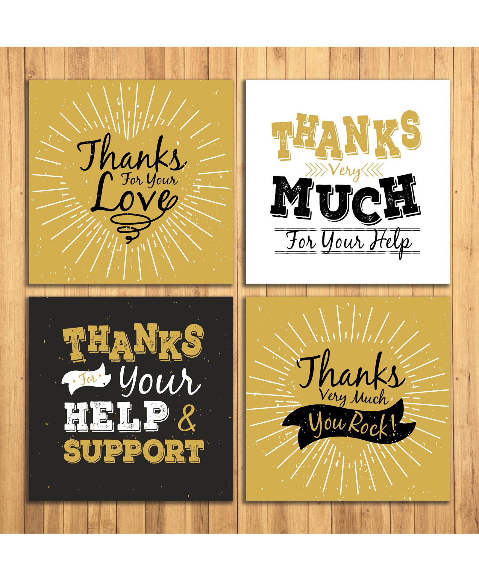 Wens Sparkle Laminated Wall Panel Thank You Print Brown - Pack of 4-image-18