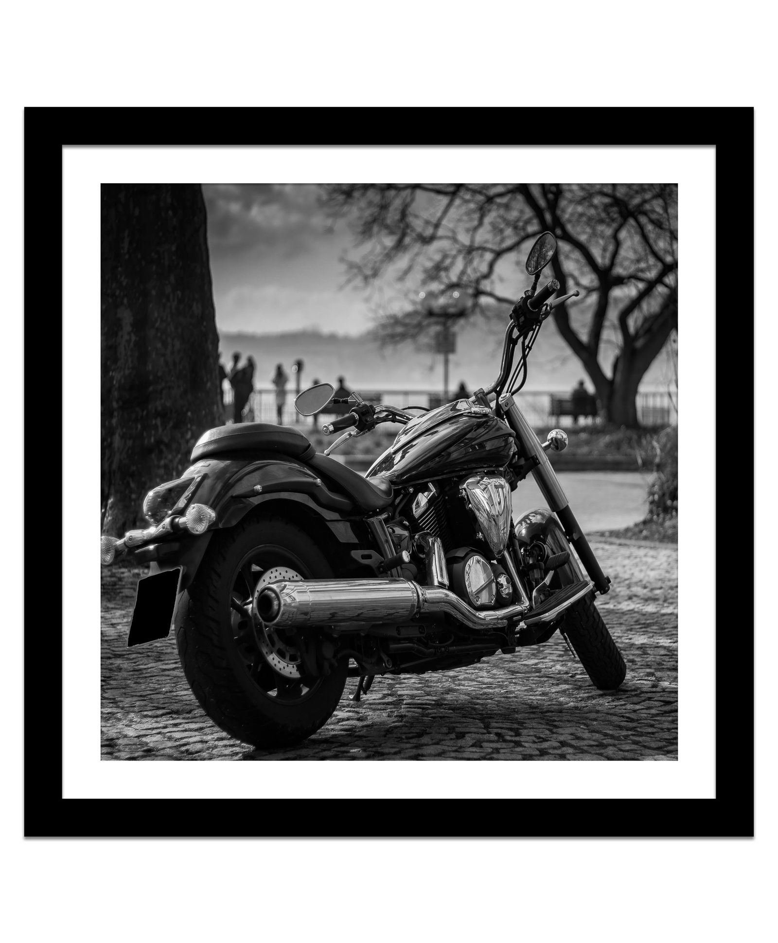 Wens UV Textured Roadster Wall Art Painting With Acylic Glass - Black-picture-12