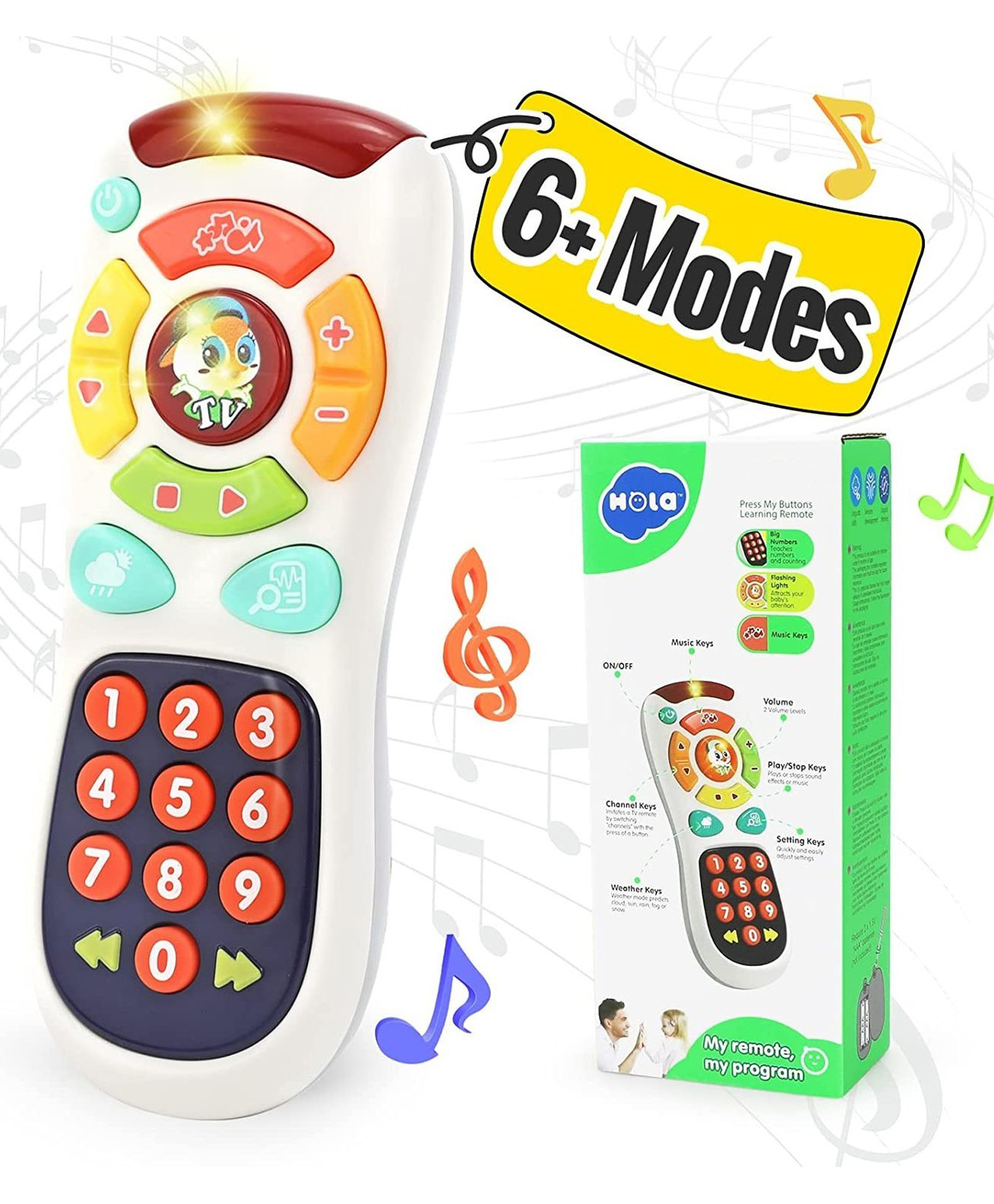 Yamama Electric Click & Count Remote With Light & Music - Multicolour-image-1