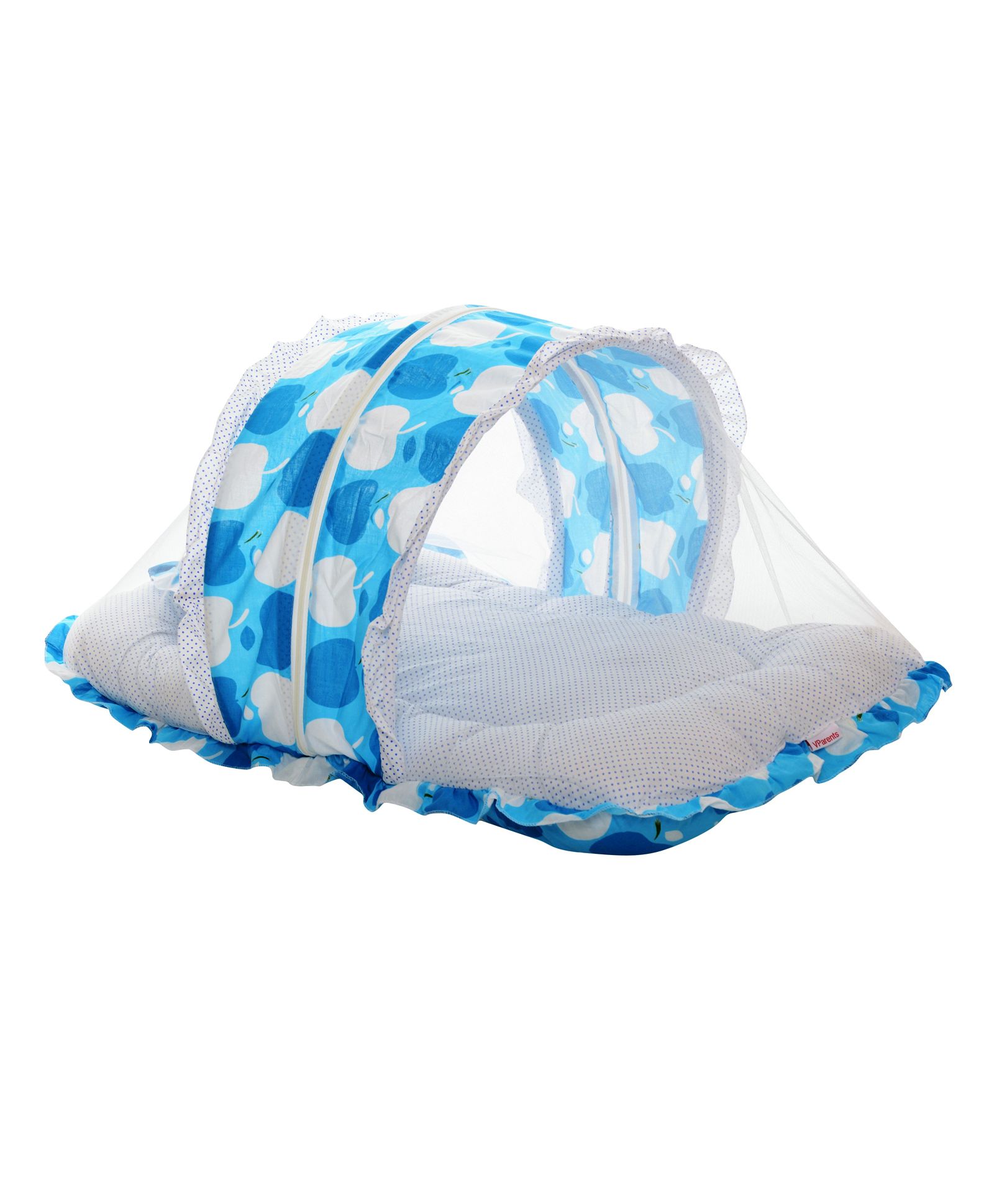 VParents Jumbo Extra Large Apple Print Baby Bedding Set With Mosquito Net and Pillow - Blue-picture-20