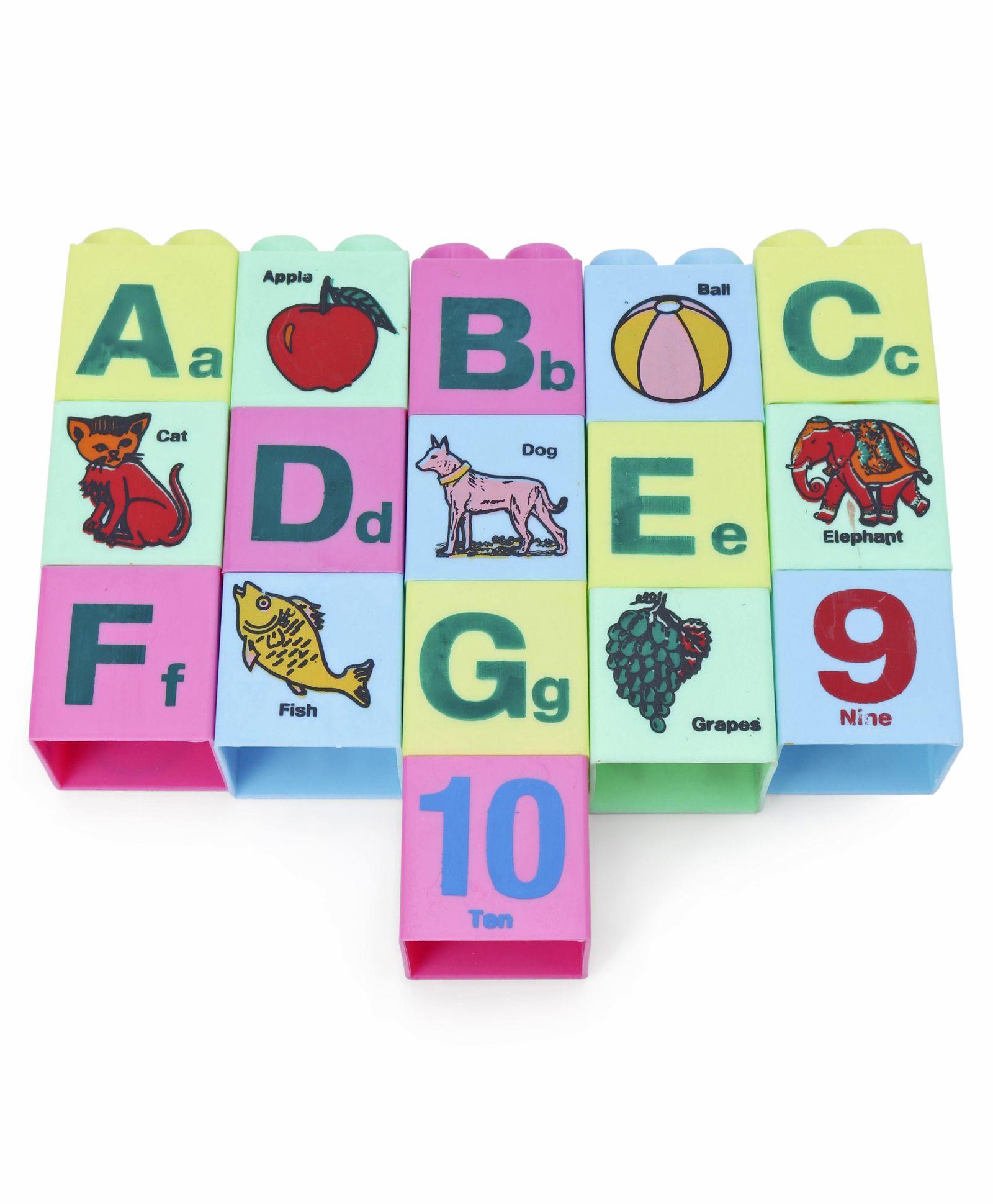 Petals Interlocking Play Blocks Set of 16 - Multicolor-image-8