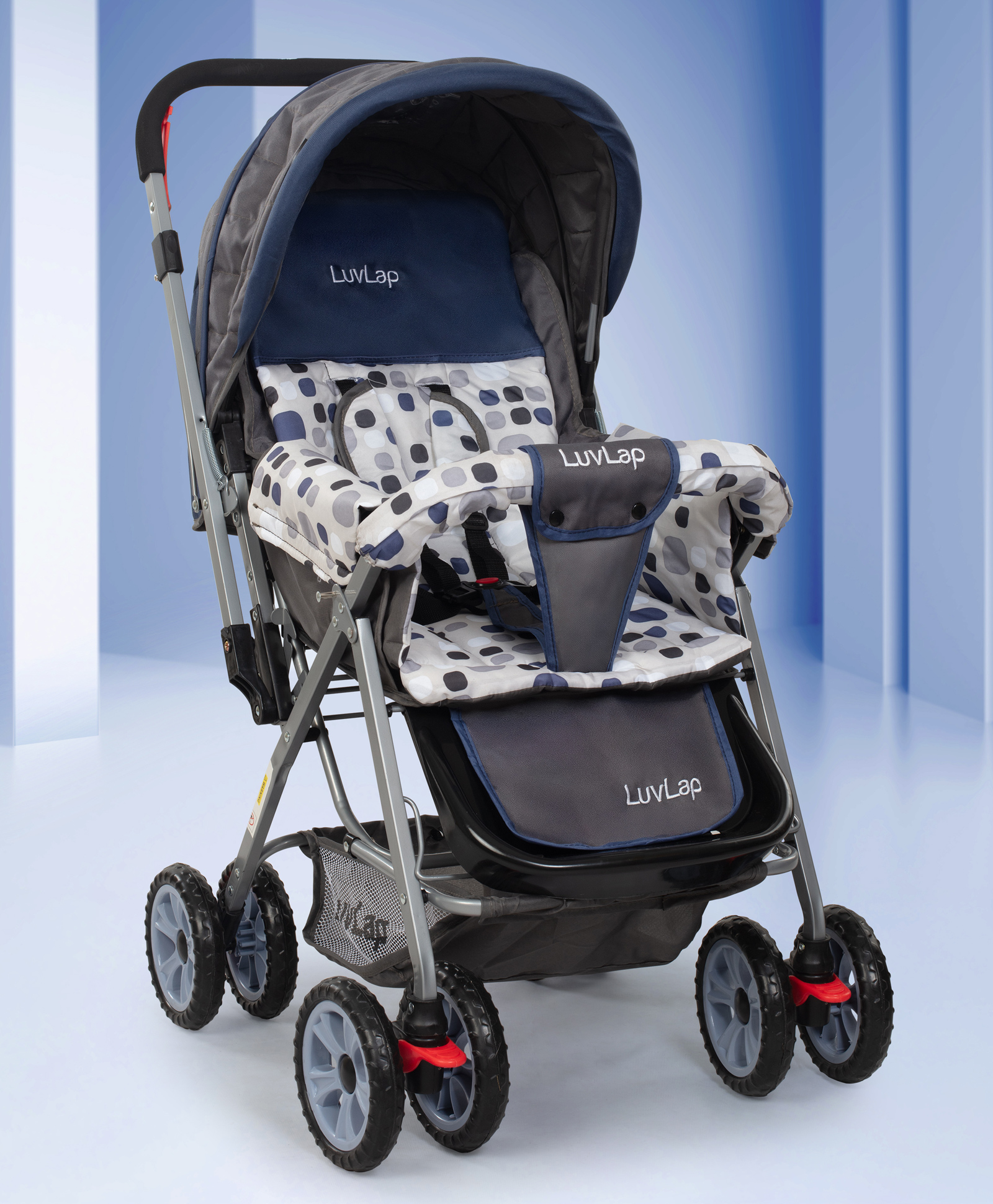LuvLap Baby Stroller Pram Sunshine - Navy Blue-picture-18
