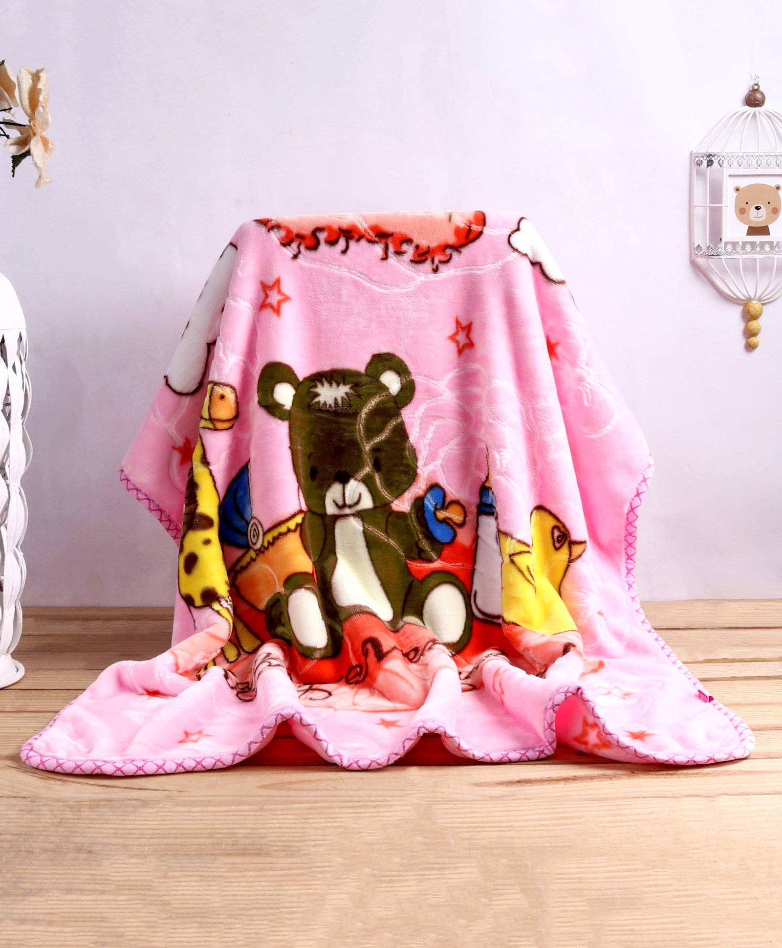 teddy bear print blanket