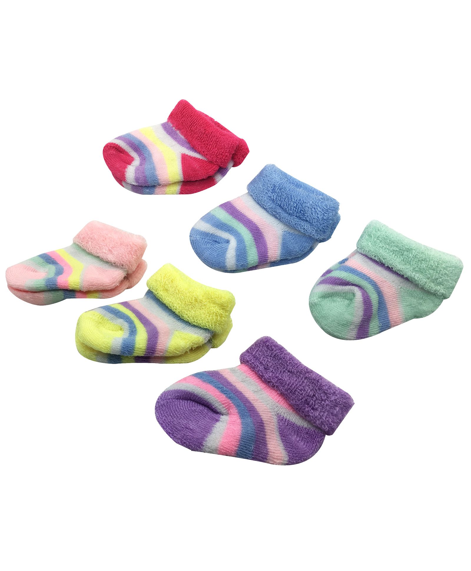 Syga Ankle Length Stripe Socks Pack of 6 - Multicolour-image-18