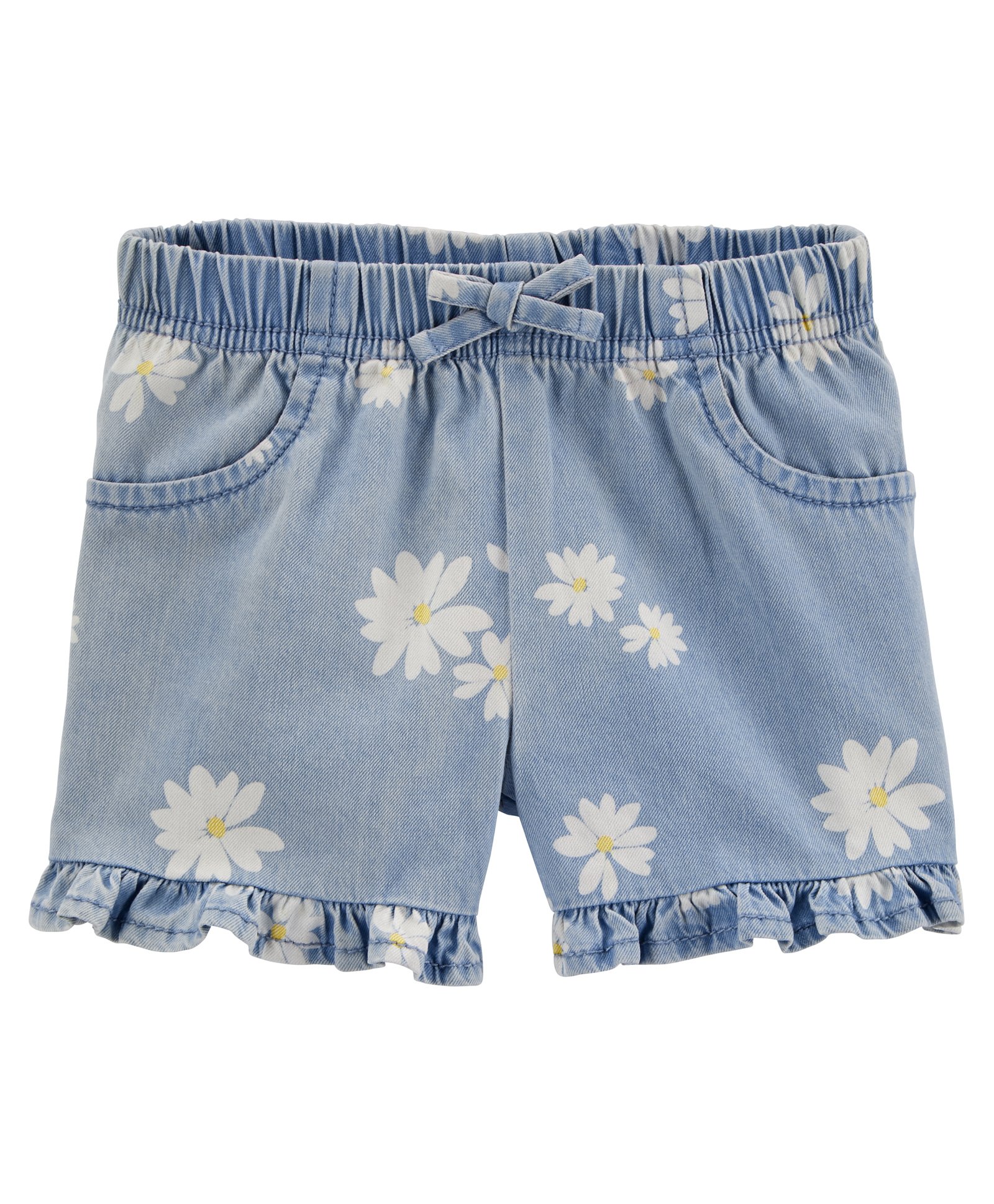 pull on denim shorts