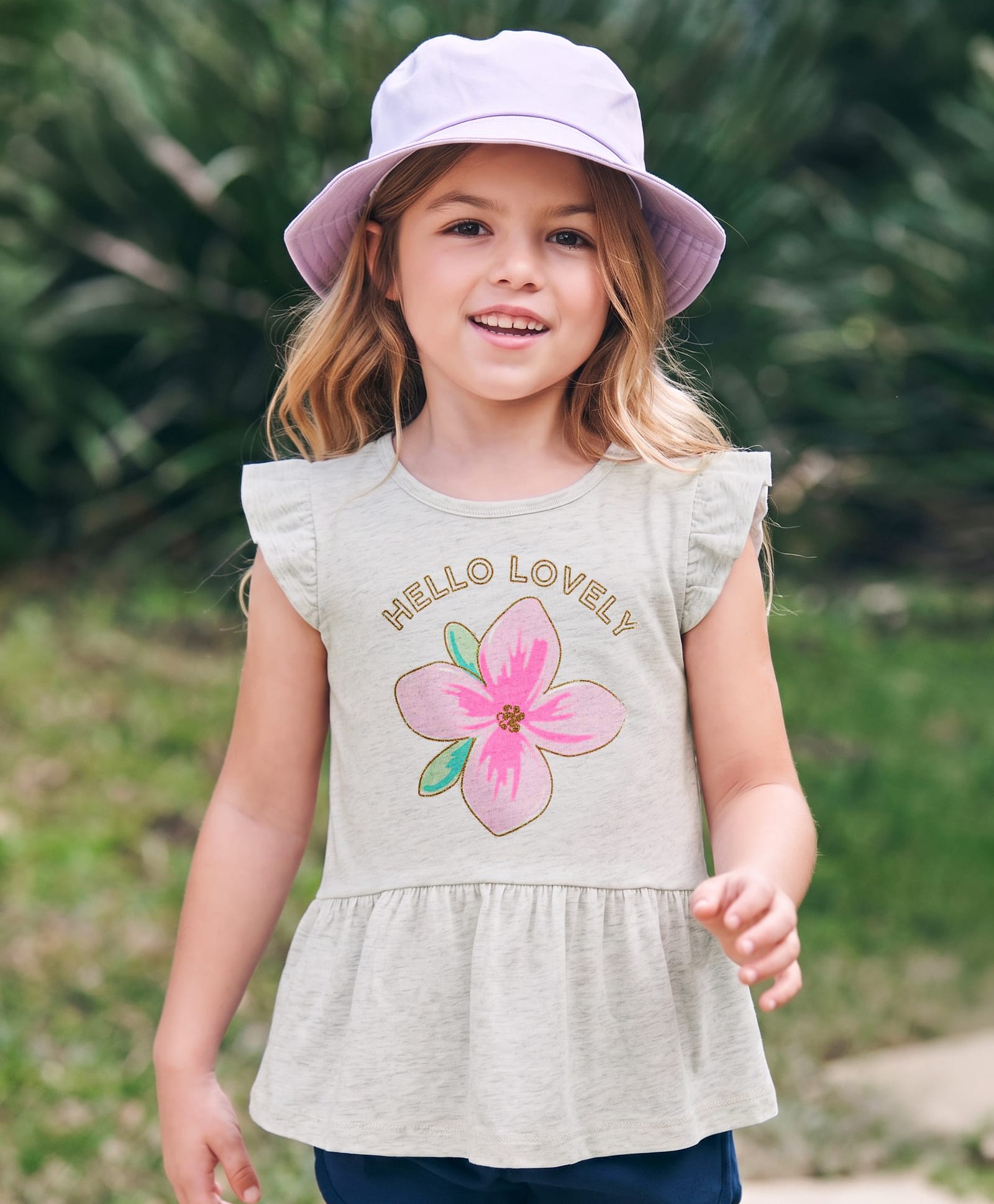 Carter's Glitter Flower Peplum Top - Grey-picture-20