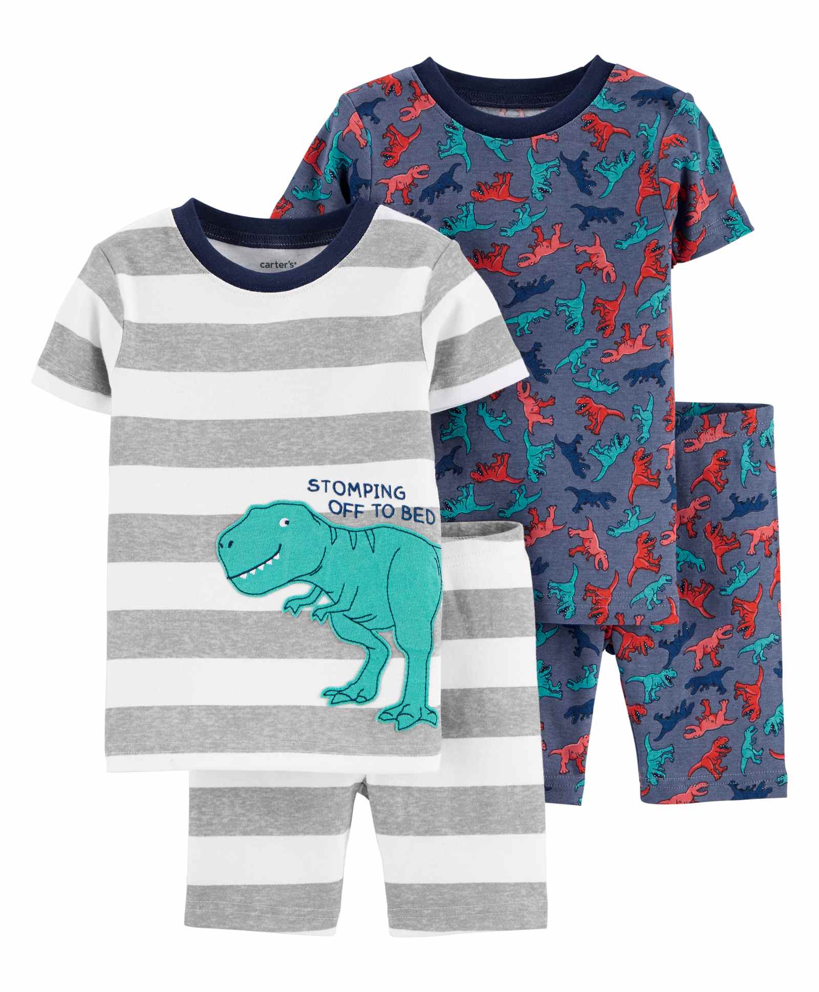Carter's 4-Piece Dinosaur Snug Fit Cotton PJs -Multicolour-picture-21
