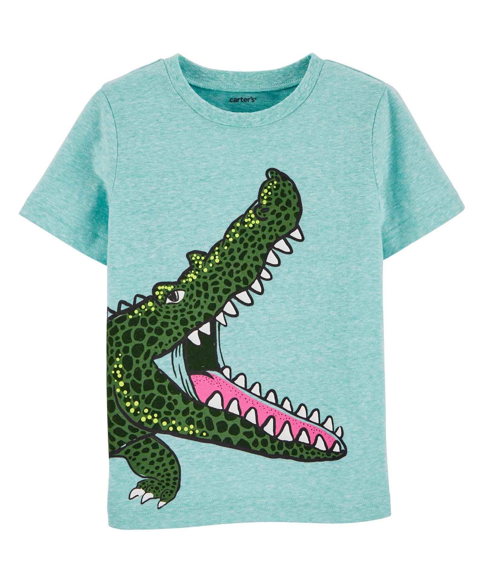 Half Sleeves T Shirt Alligator Print 