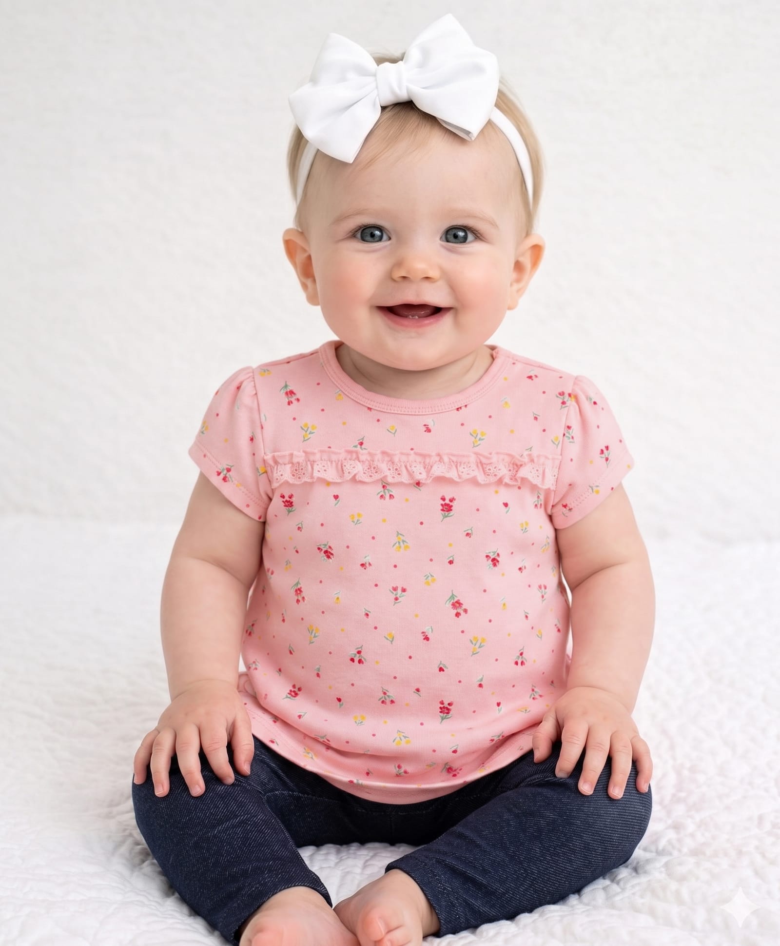 Carter's Half Sleeves Top With leggings Floral Print - Pink Navy-picture-20