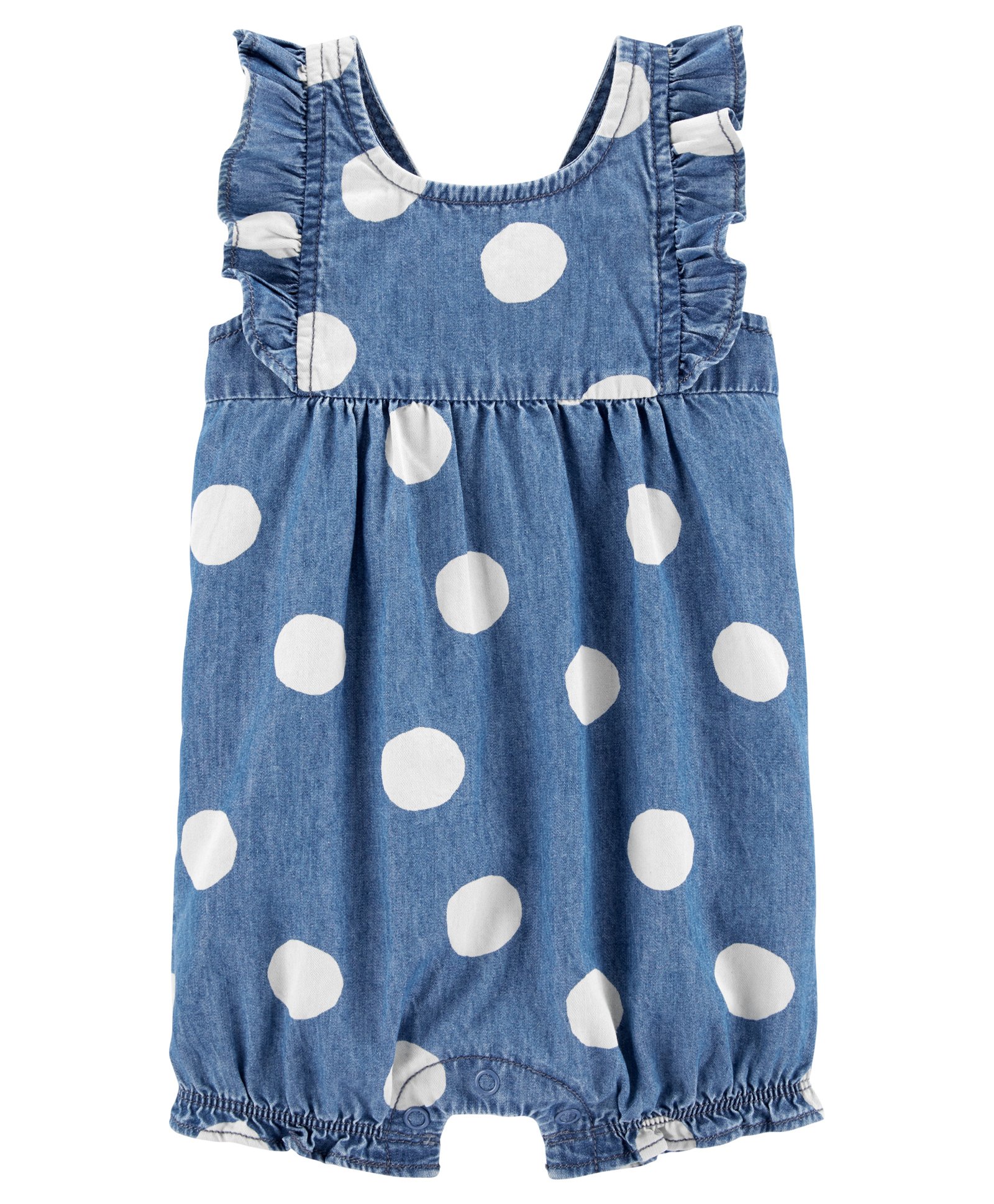 girls chambray romper
