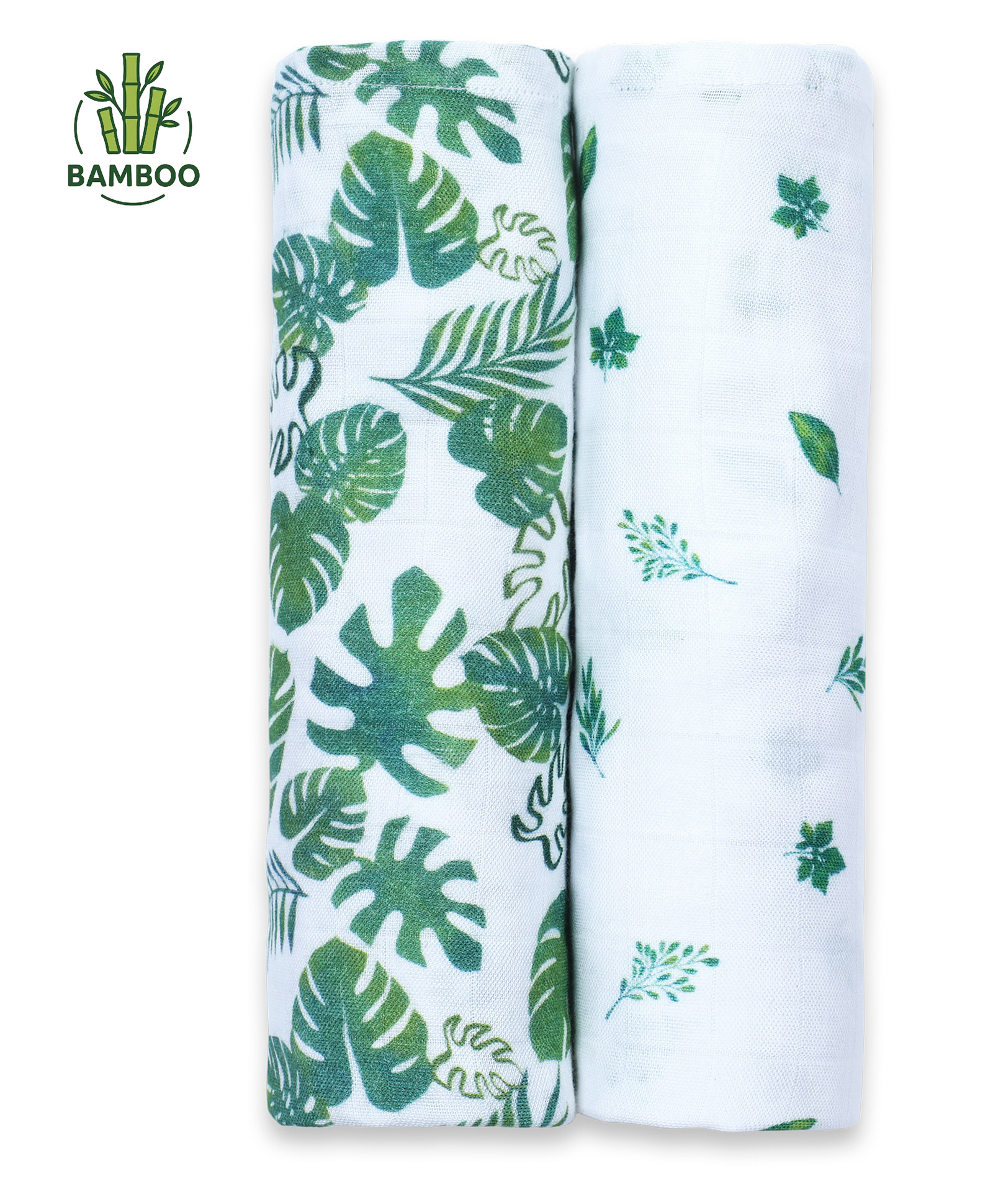 Masilo Bamboo Muslin Swaddle Tropical Print Pack of 2 - Green-image-46