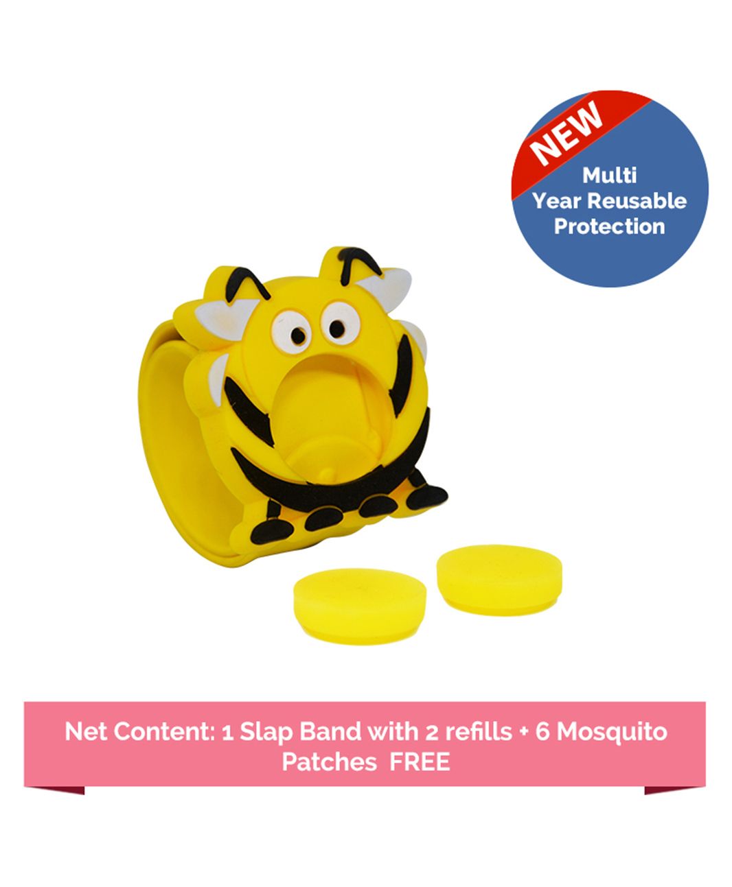 Safe-O-Kid Mosquito Repellent Band With 2 Refills - Yellow-picture-3