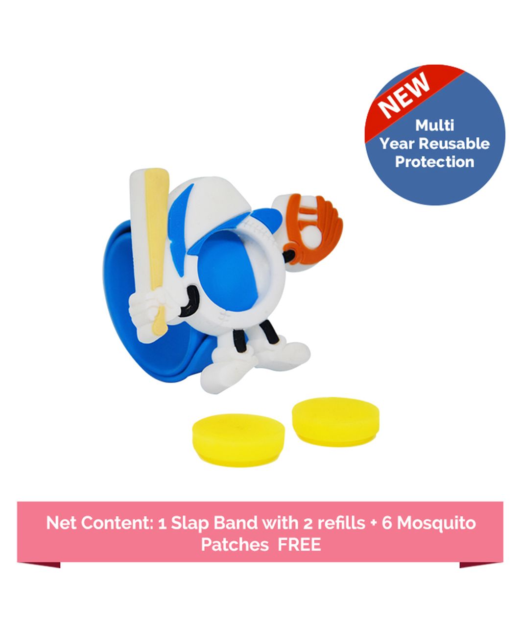 Safe-O-Kid Mosquito Repellent Band With 2 Refills - Blue-picture-36