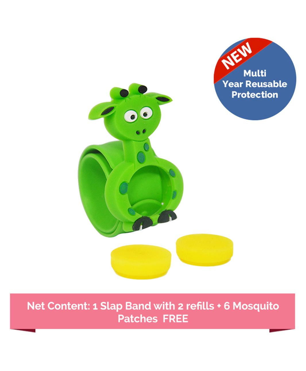 Safe-O-Kid Mosquito Repellent Band With 2 Refills - Green-picture-46