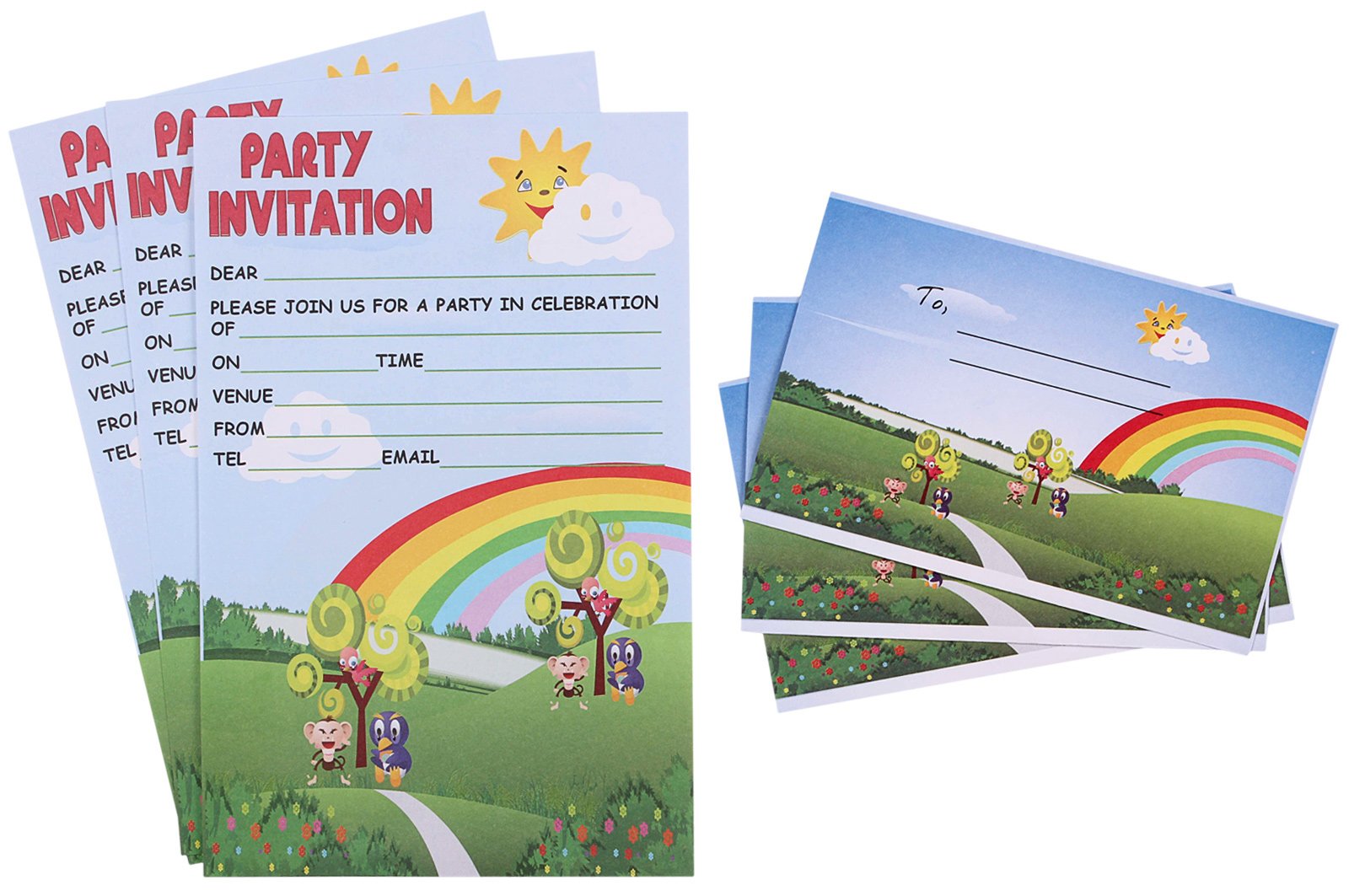 Karmallys Kids Party Invitation Pack - Nature Rainbow Print-image-20