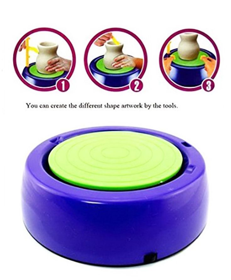 Yamama Pottery Wheel With Paints Set - Multicolour-picture-11