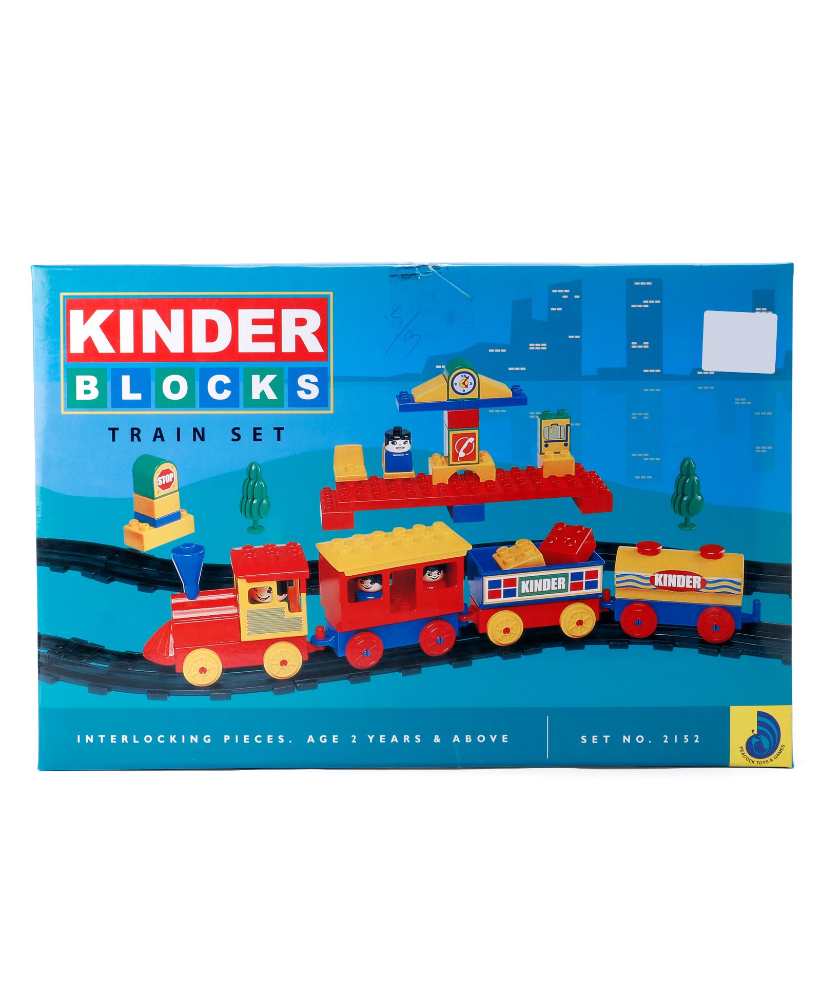 kinder blocks train set