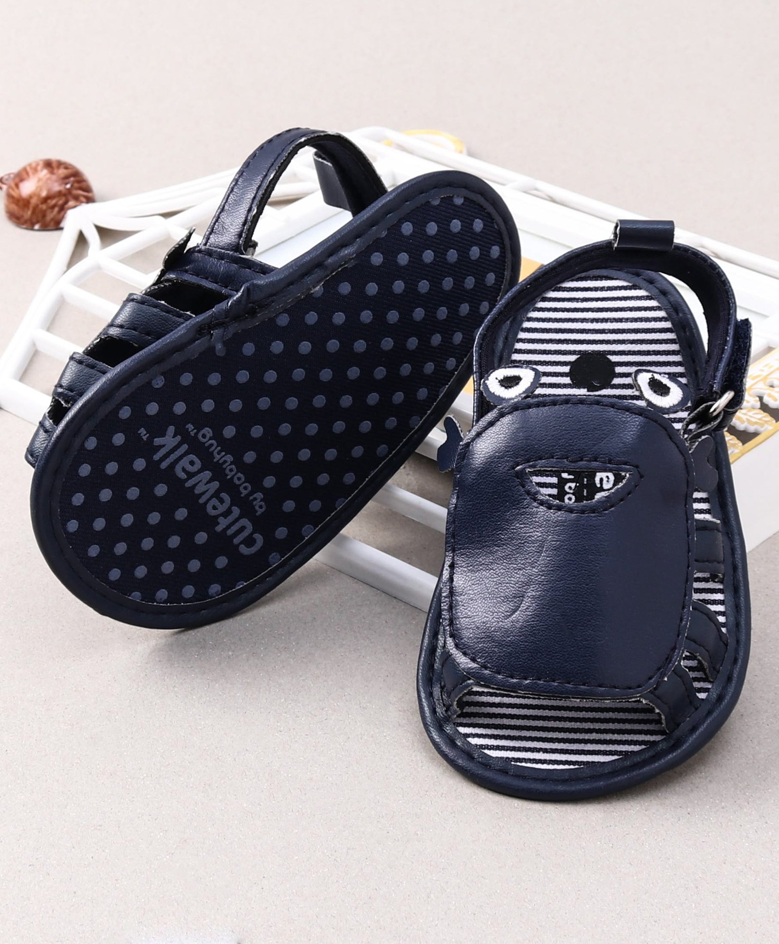 Cute Walk by Babyhug Booties - Navy Blue-picture-14