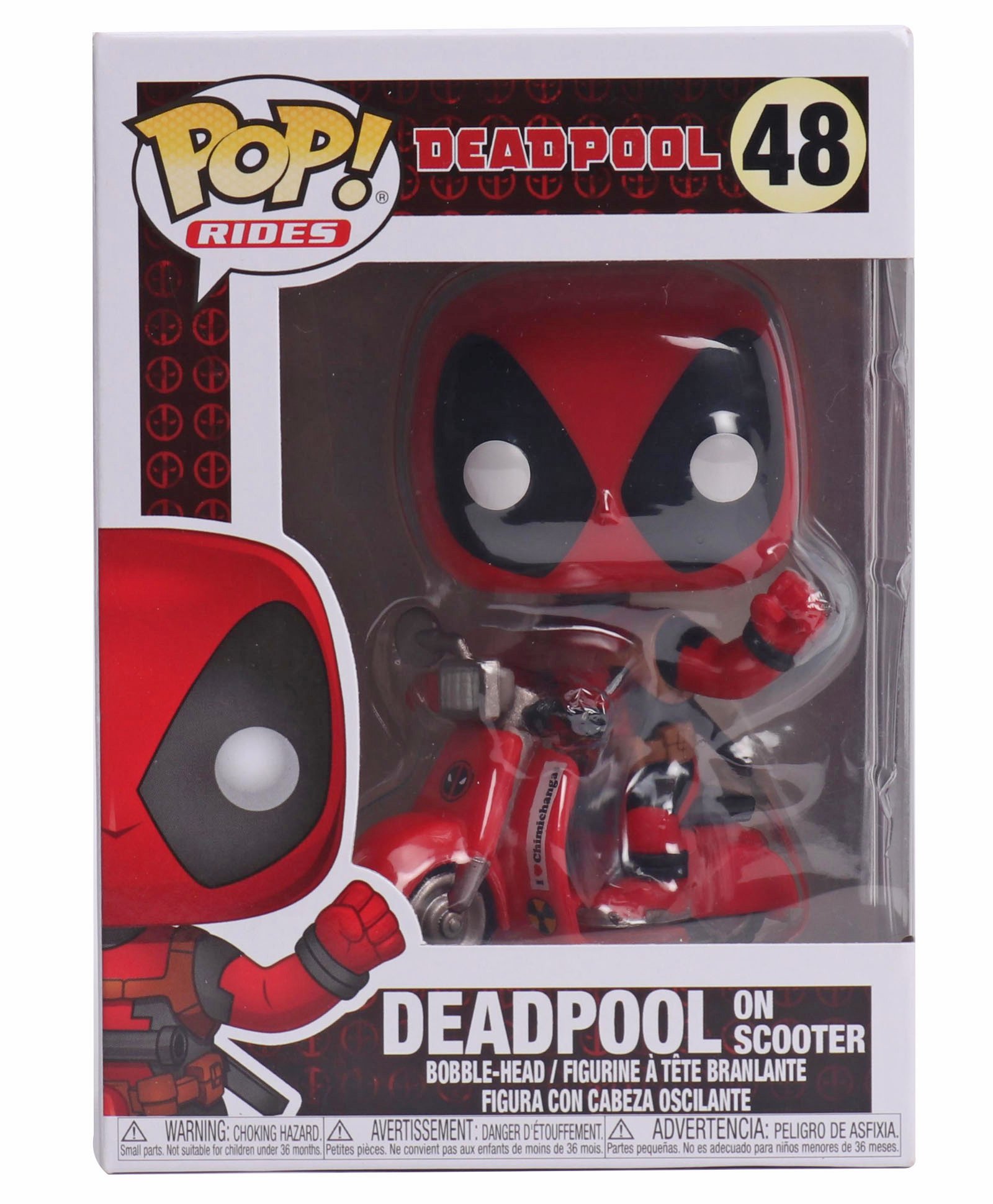 Funko Marvel Deadpool With Scooter Vinyl Bobble Head Action