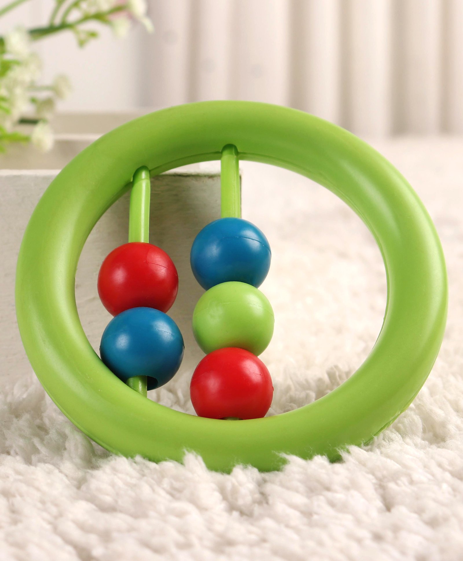 Babyhug Beads Rattle Green - Length 9 cm-picture-10