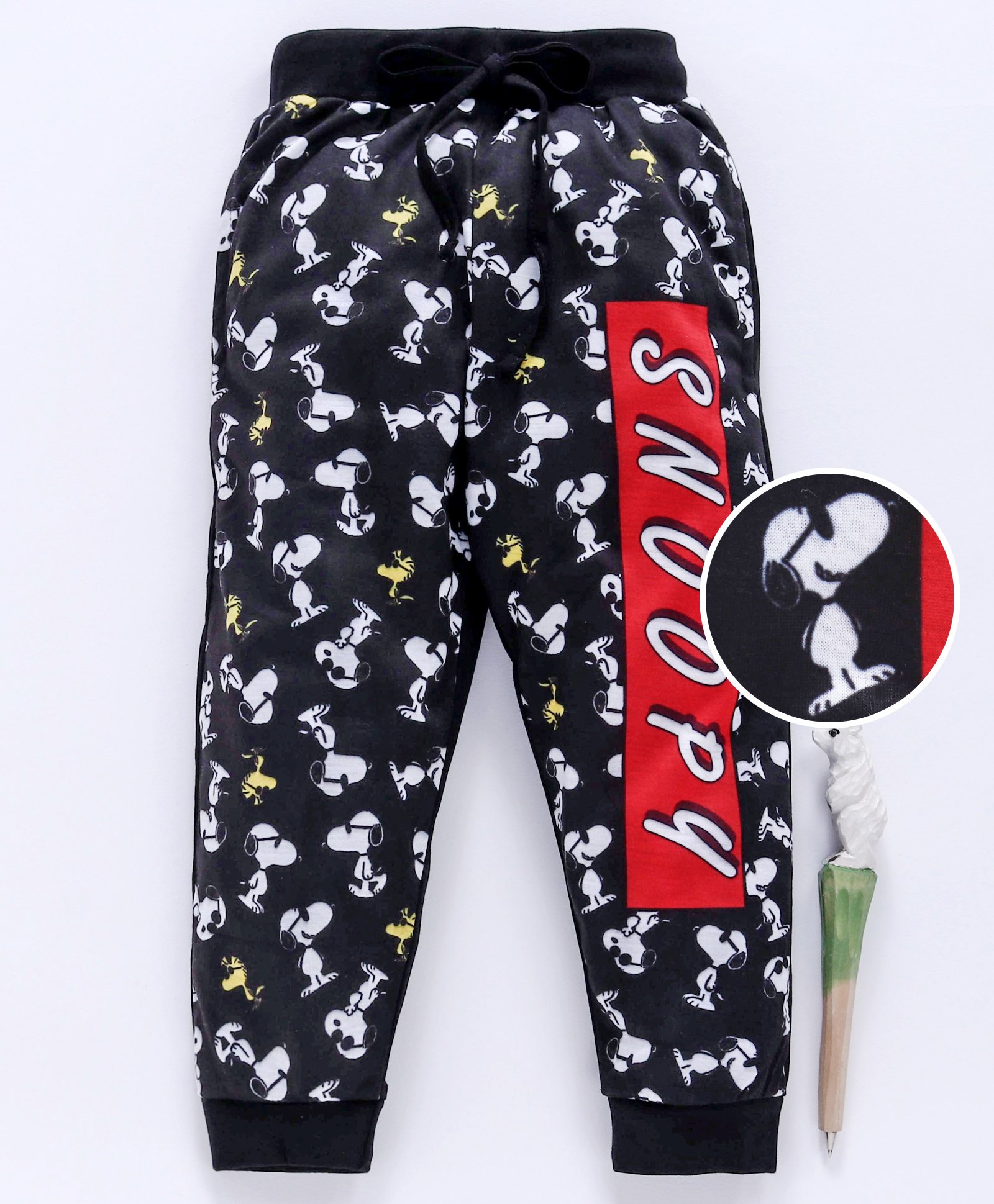 Eteenz Lounge Pants Snoopy Print - Black-image-1