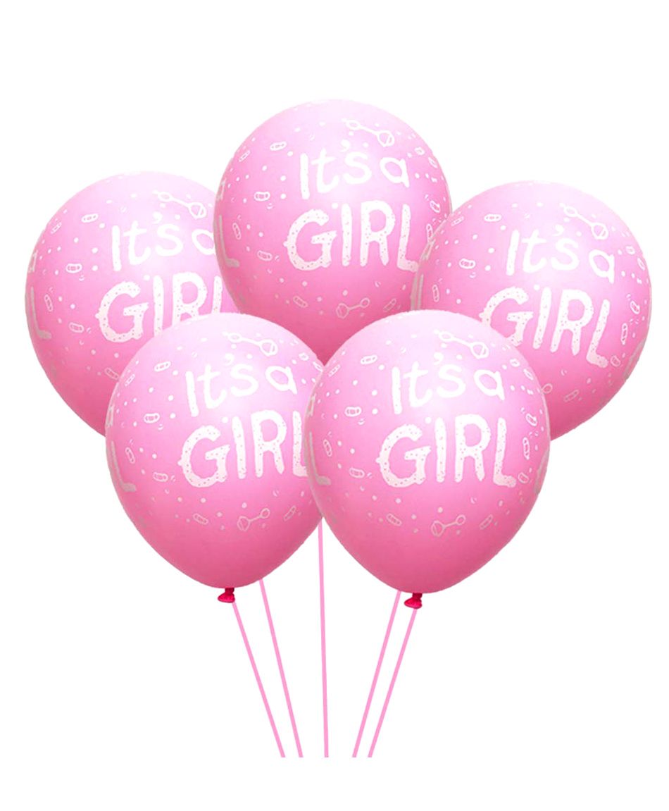 Skylofts Its A Girl Balloons For Baby Shower Set Of 25 - Pink-picture-39