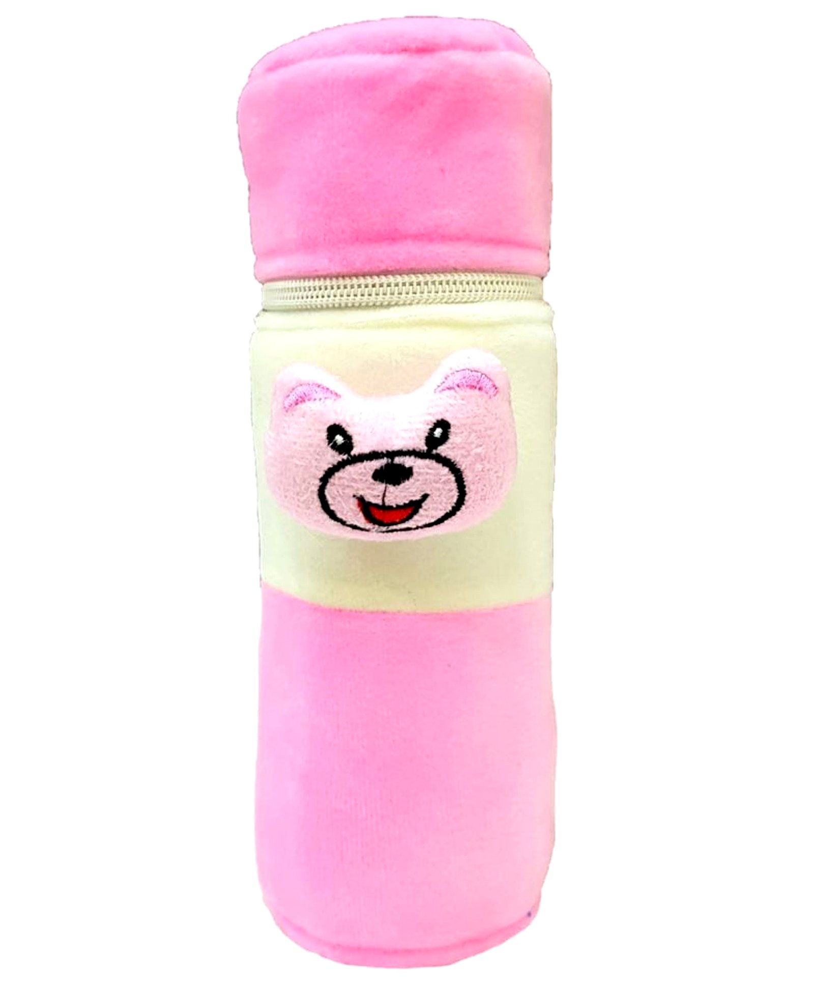 Brandonn Velvet Feeding Bottle Cover Fits 250 ml Bottle - Pink-picture-3
