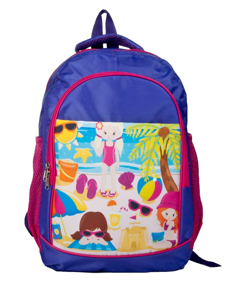 purple school bag