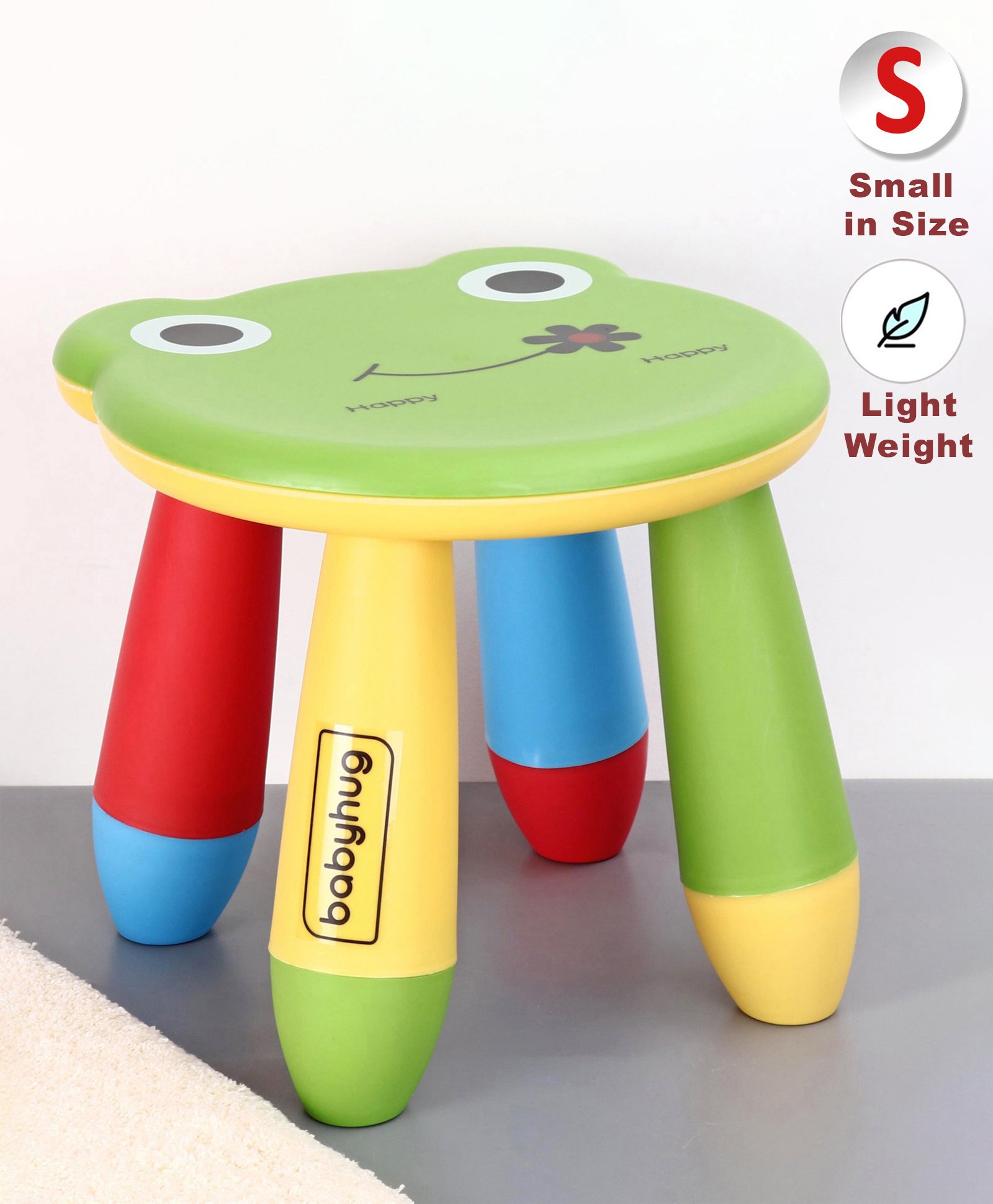 Babyhug Small Size Stool Frog Design - Green-picture-15