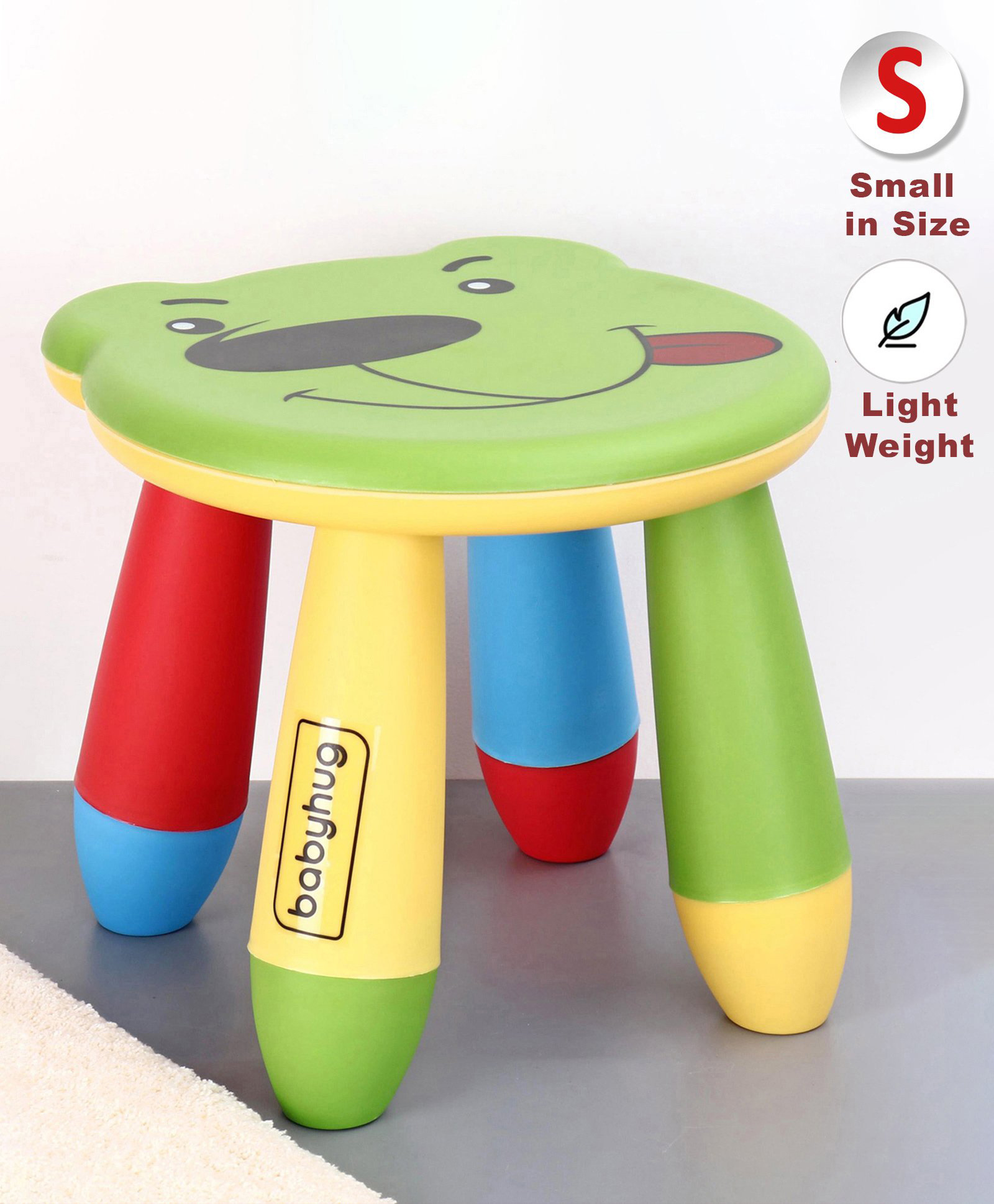 Babyhug Small Size Stool Bear Design - Green-picture-22