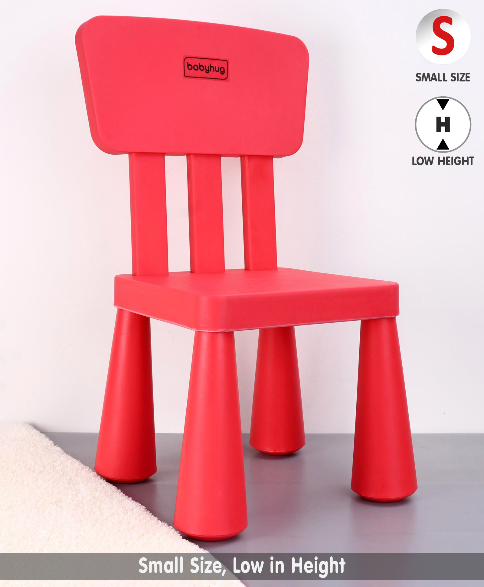 Babyhug Lightweight Chair With Comfortable Back Rest - Red-picture-20