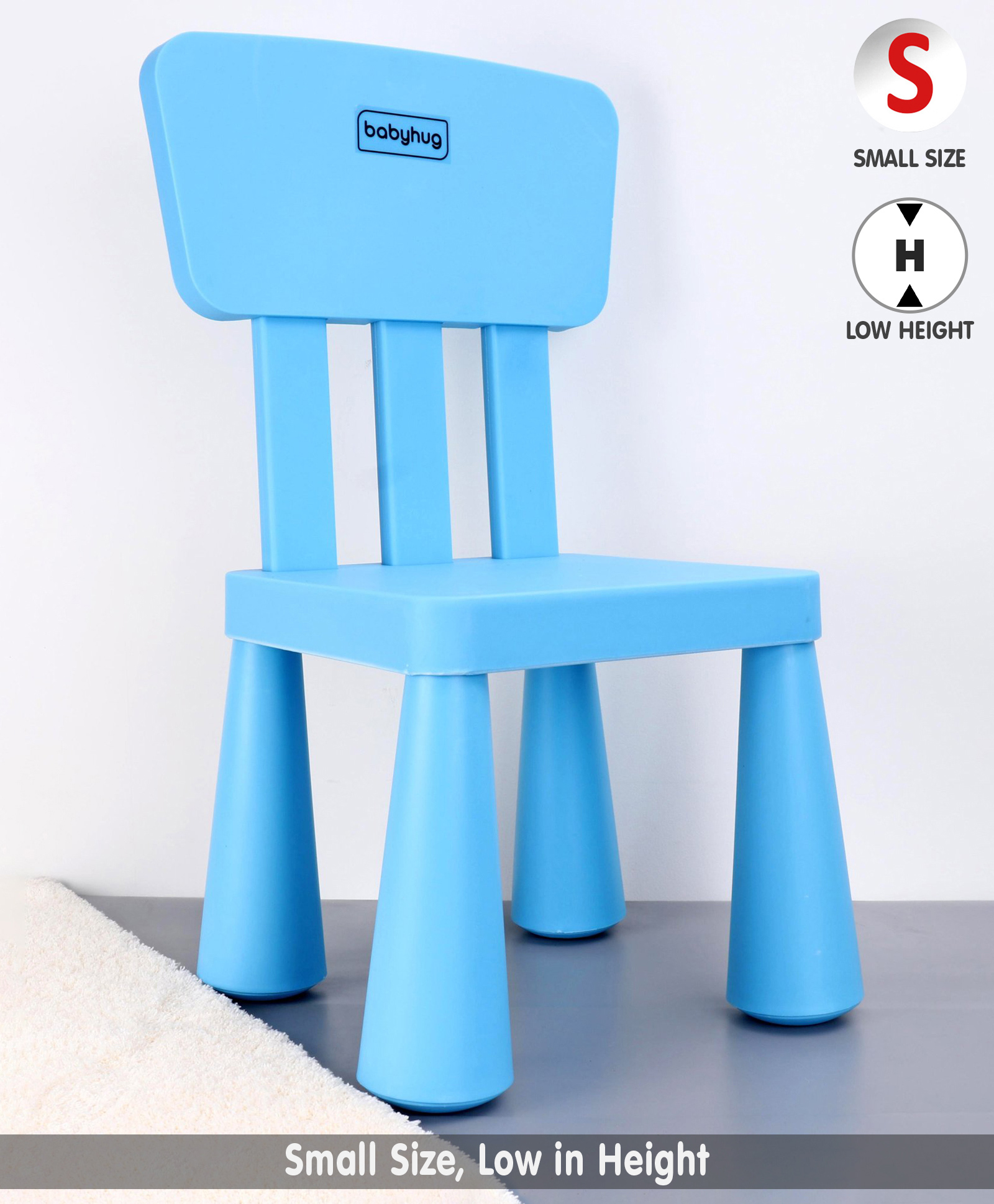 Babyhug Lightweight Chair With Comfortable Back Rest - Blue-picture-13