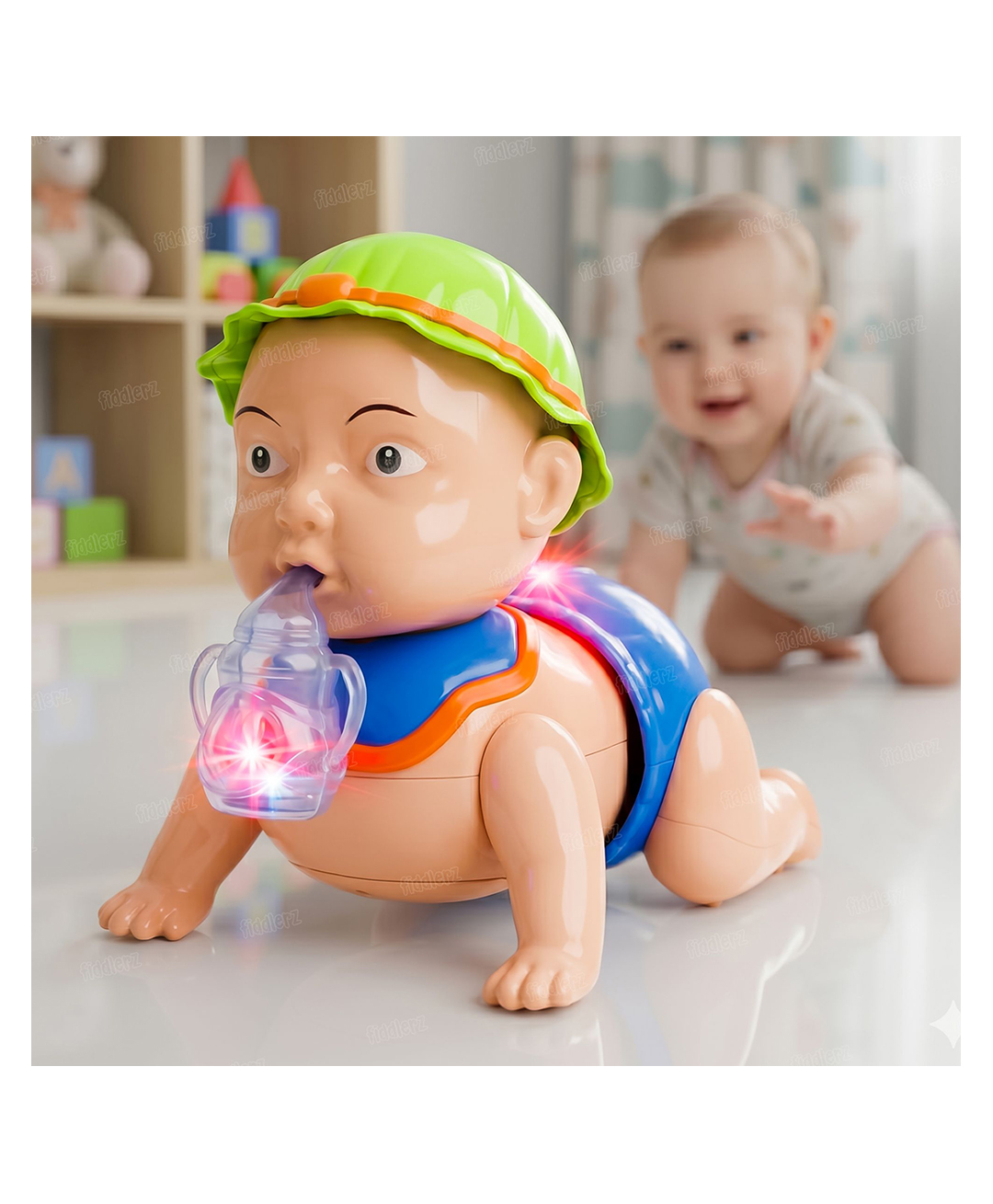 Zest 4 Toyz Runing and Weeping Naughty Baby Crawling Toy With Music and 3D Lights - Color May Vary-picture-11