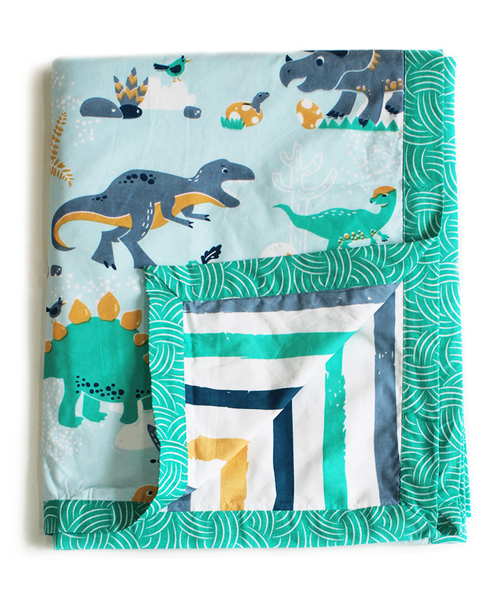 Silverlinen Snooze & Roar Dinosaur Cotton Reversible Single Dohar - Multicolor-image-38